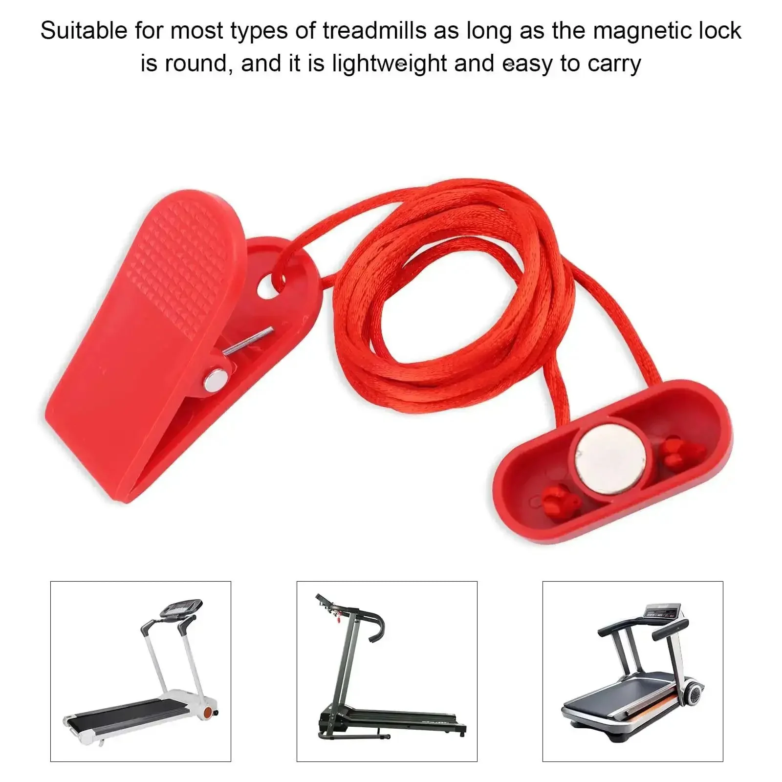 Two Pack Magnetic Safety Keys for Treadmills, Universal Emergency Stop Keys Replacement for Home Gym Running Machines, Flat Oval 1.65 by 0.67 Inches, Easy Install and Quick Replacement - Image 2