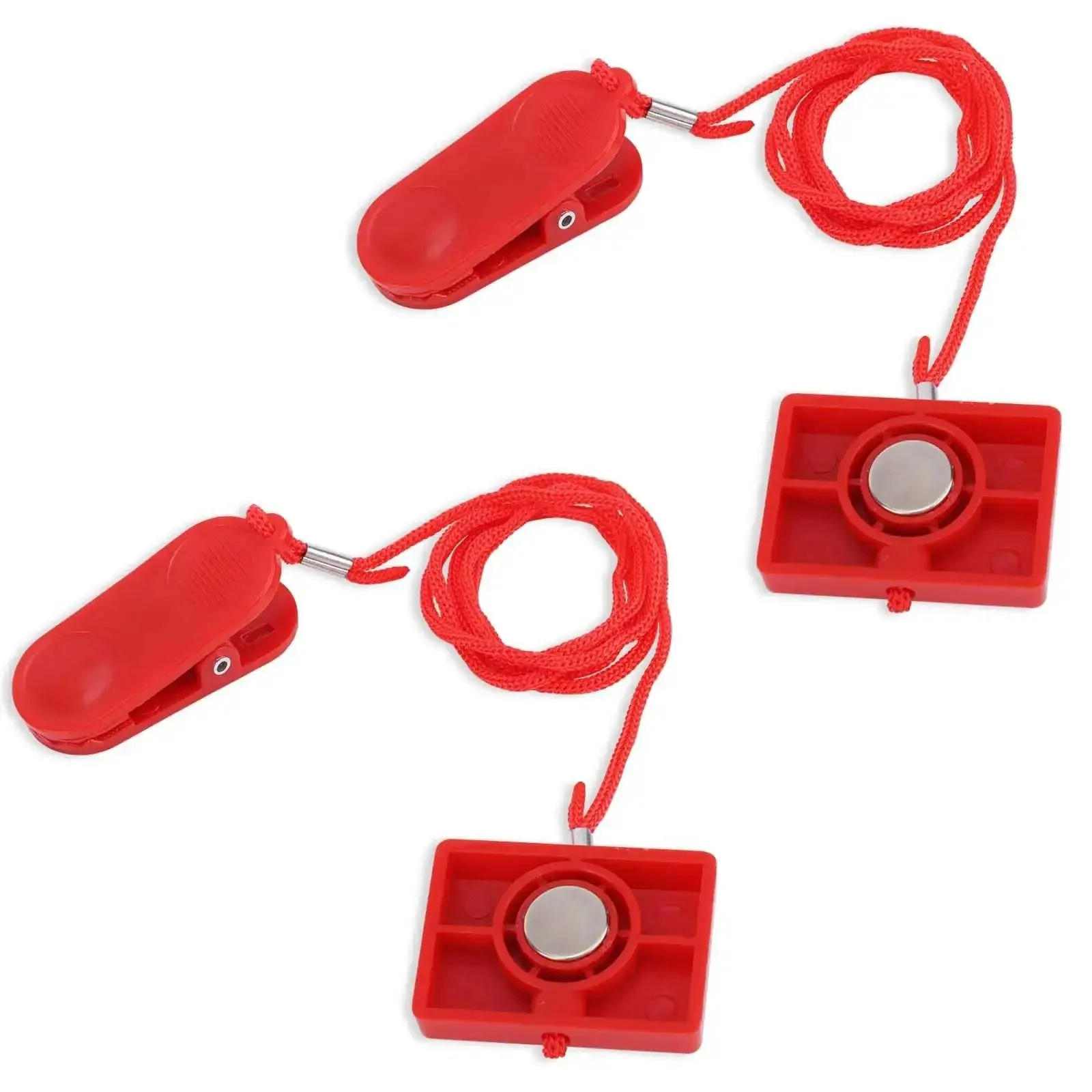 Two Pack Magnetic Treadmill Safety Keys Universal Emergency Stop Magnet Replacement Parts For Treadmills Running Machines Square 1.57 By 1.14 Inches Ideal For Home Gyms And Commercial Use Plug And Play Replacement For Quick Access