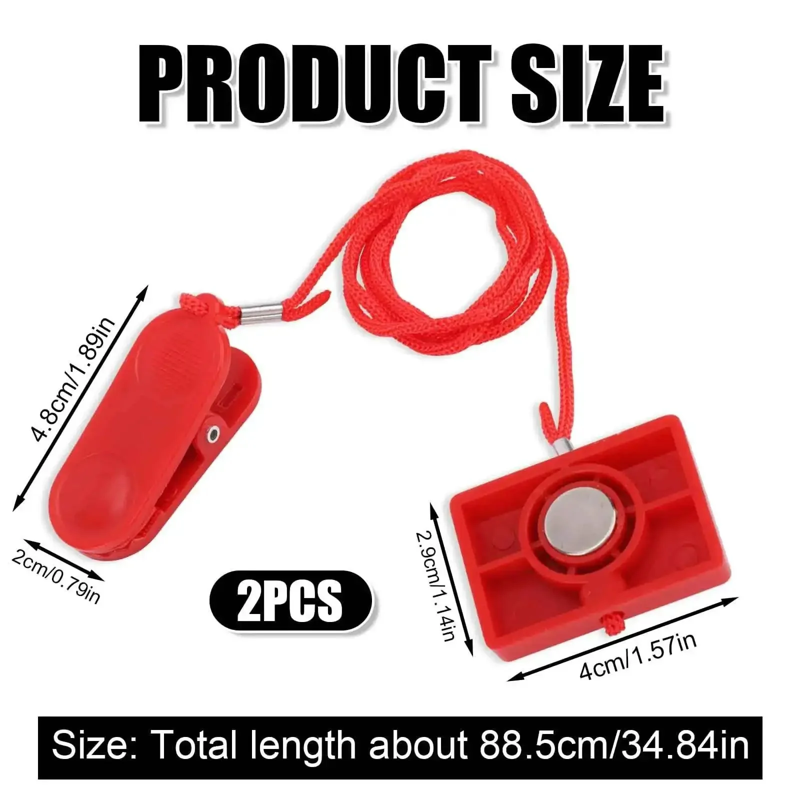 Two Pack Magnetic Treadmill Safety Keys Universal Emergency Stop Magnet Replacement Parts For Treadmills Running Machines Square 1.57 By 1.14 Inches Ideal For Home Gyms And Commercial Use Plug And Play Replacement For Quick Access - Image 7