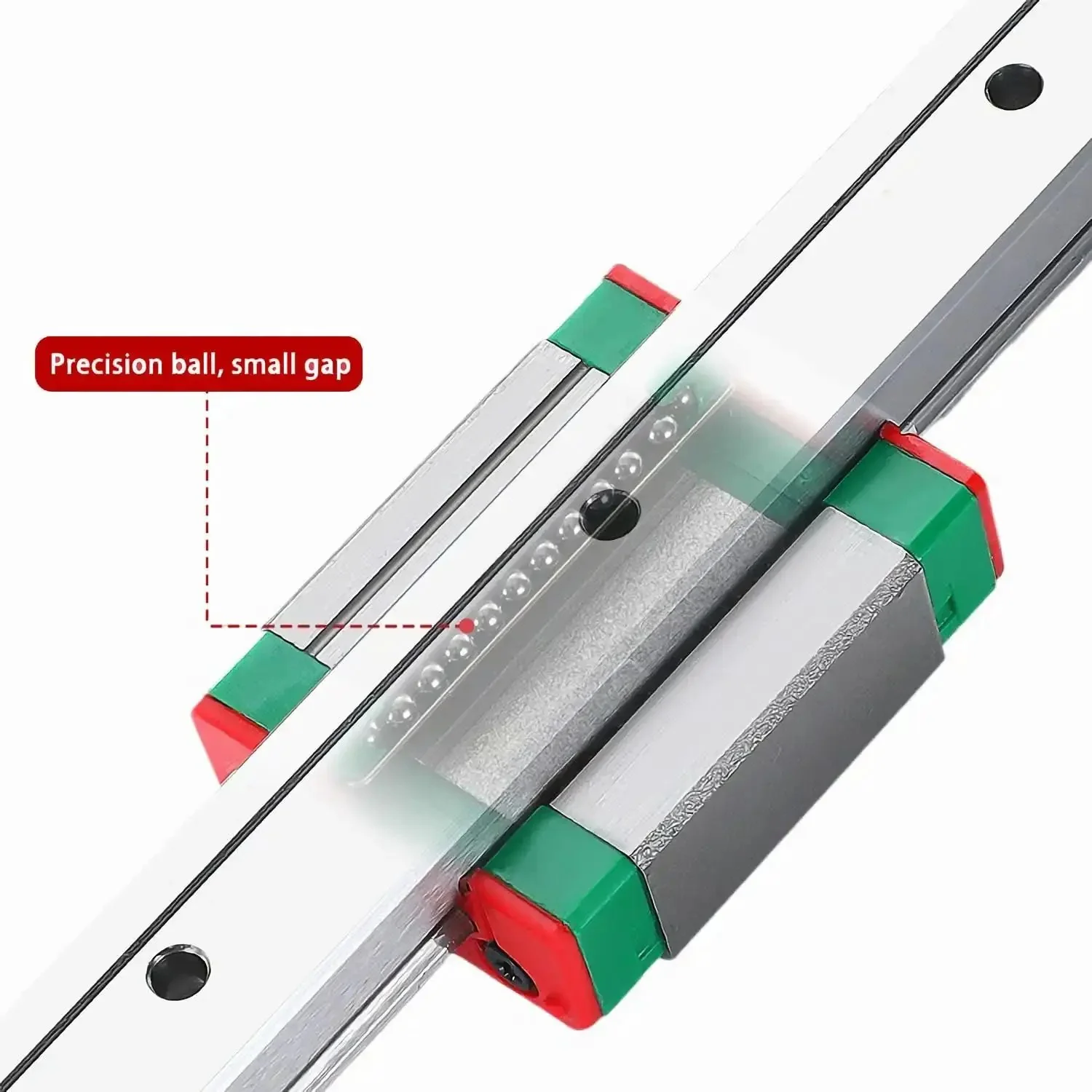 Two Pack MGN9 100mm Linear Rails And MGN9C Carriage Blocks Kit For DIY 3D Printer CNC Machines And Lathes, Smooth High Rigidity Guide System For Precise Motion And Easy Install - Image 5