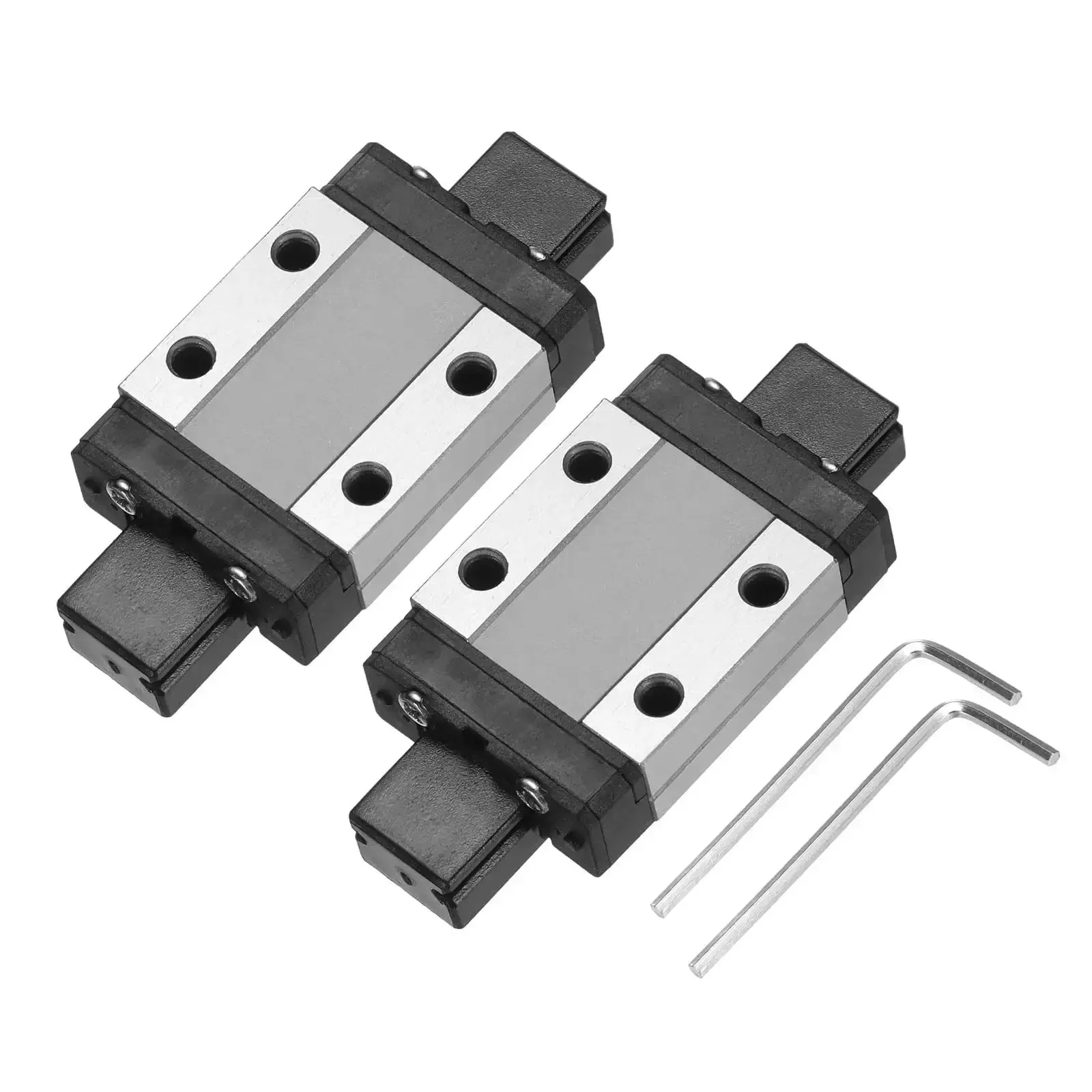 Two Pack MGN9C Linear Bearing Carriage Block Set With Mini Guide And Wrench For 9mm Linear Motion Rails Ideal For 3D Printers And CNC Machines Including Smooth Operation And Easy Installation