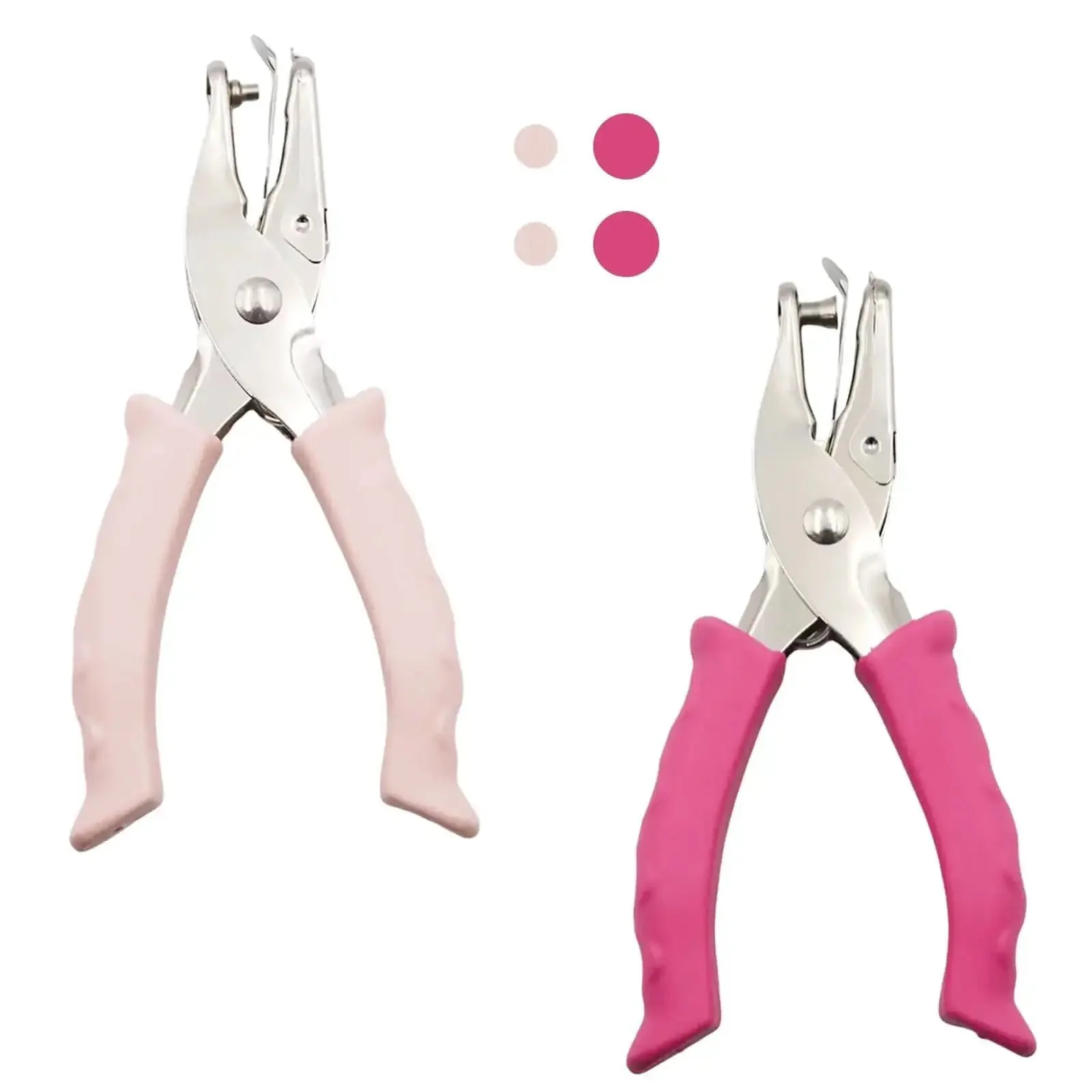 Two Pack Mini Circle Hole Punches One Quarter Inch And One Eighth Inch For Crafts Portable Handheld Paper Puncher With Grip Handle Circle Punch For Scrapbooking Card Making And DIY Projects