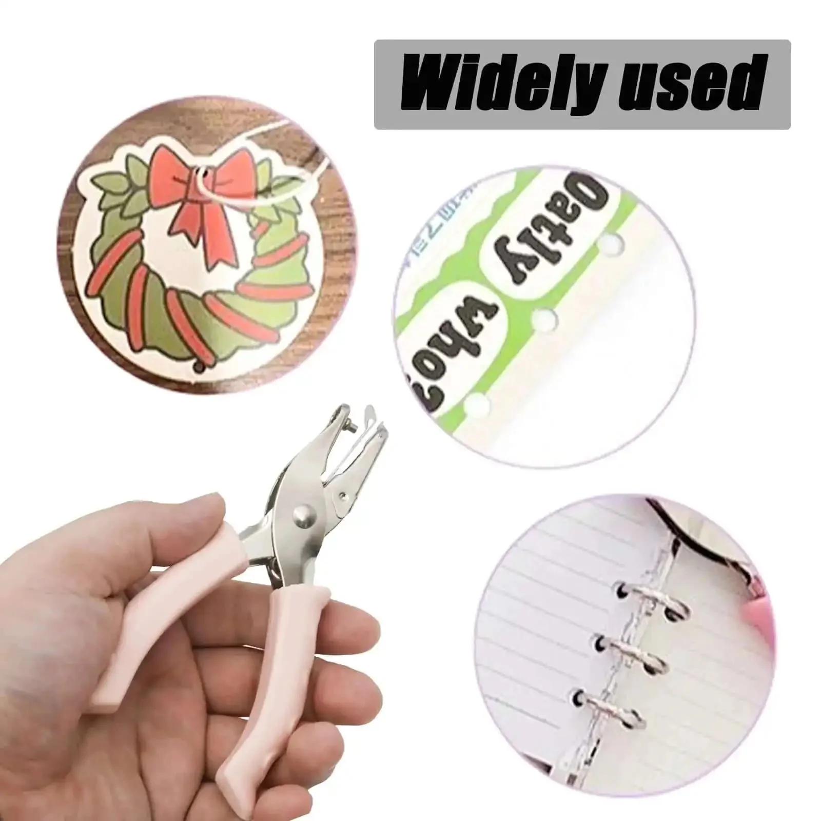 Two Pack Mini Circle Hole Punches One Quarter Inch And One Eighth Inch For Crafts Portable Handheld Paper Puncher With Grip Handle Circle Punch For Scrapbooking Card Making And DIY Projects - Image 2