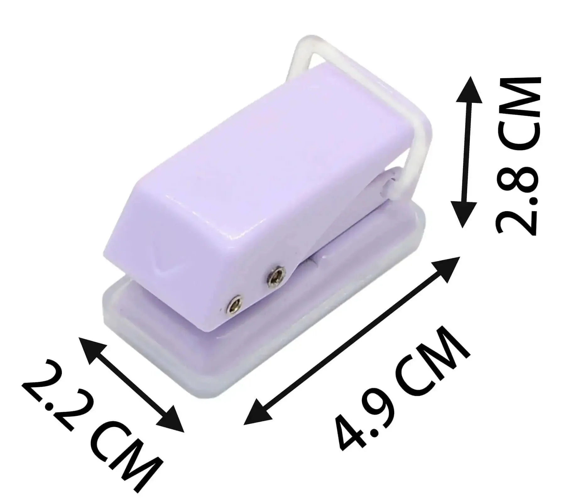 Two Pack Mini Purple And Pink One Quarter Inch Circle Hole Punch Handheld Paper And Leather Craft Tool For Punching About Ten Sheets Of Paper Durable Metal Construction Great For Scrapbooking And DIY Projects - Image 6