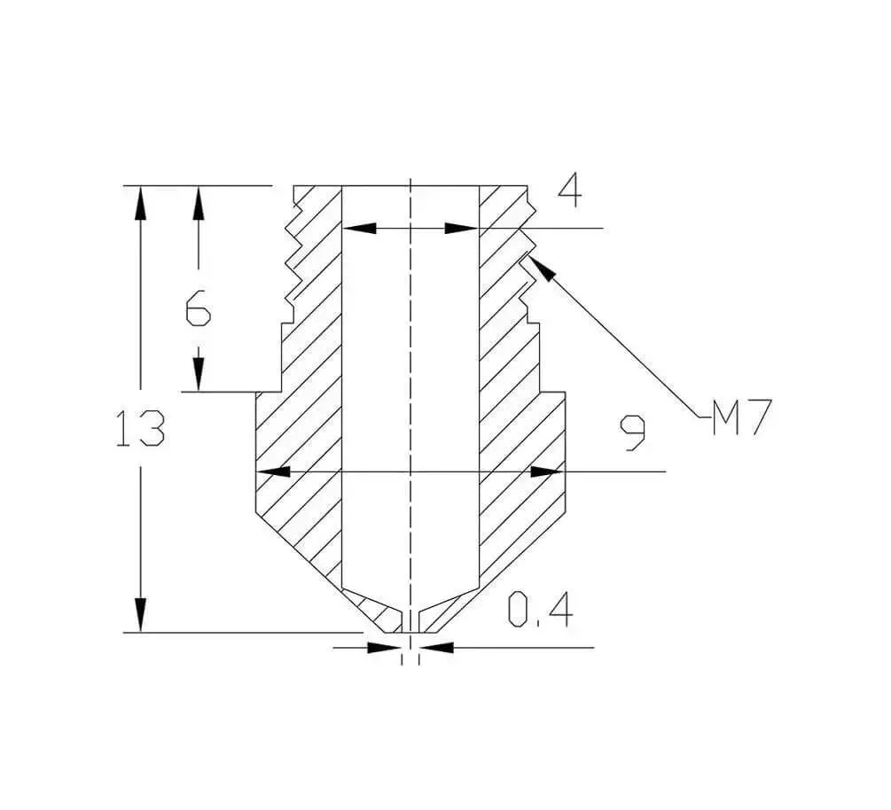 Two Pack MK10 M7 Extruder Nozzles 0.4mm With Two PTFE Tubes 71mm Long 2mm ID 4mm OD Replacement Kit For 1.75mm Filament 3D Printers Up To 260 To 280 Degrees Compatible With Various Desktop Machines - Image 2