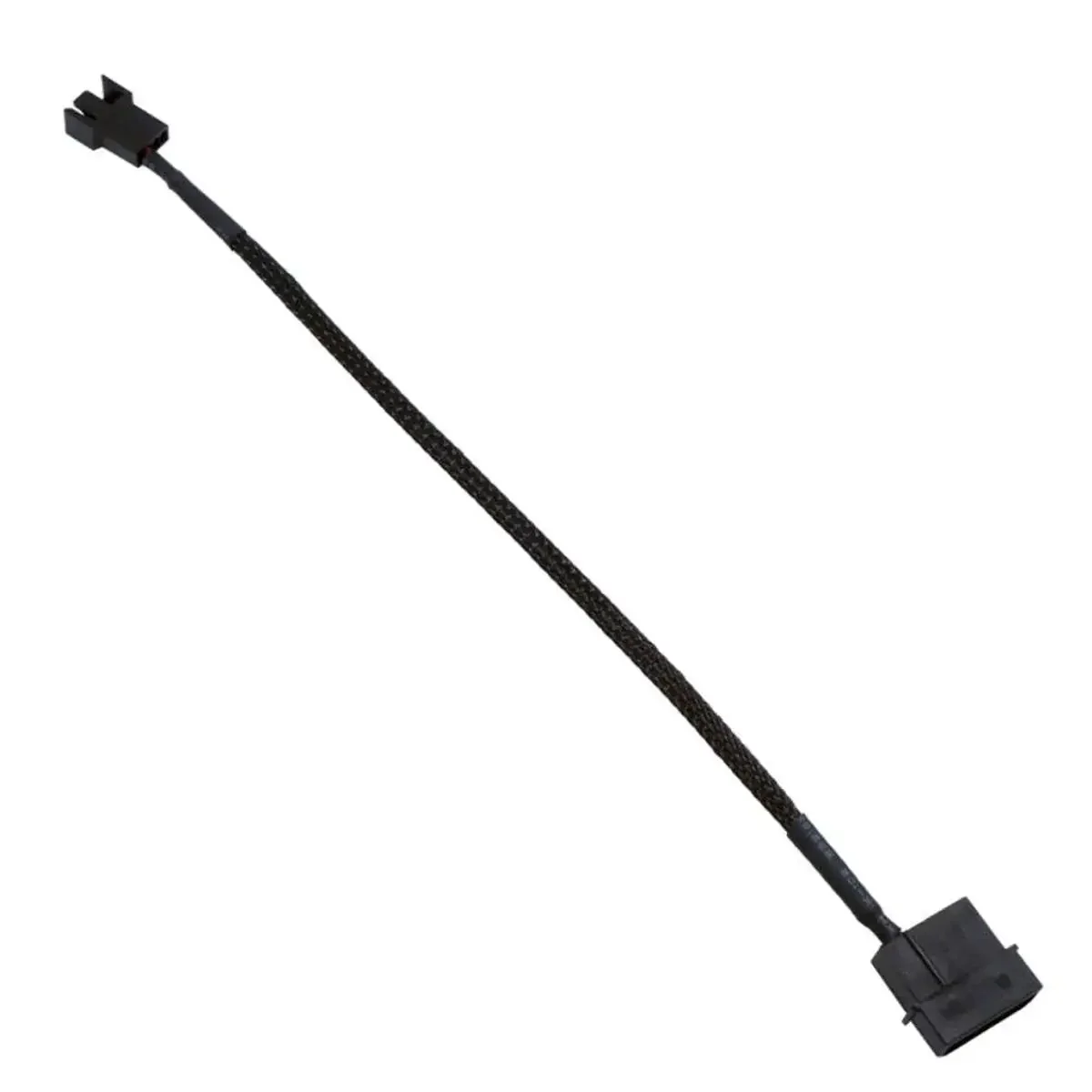 Two Pack Molex To 3 Pin PC Fan Adapter Cable 12V 4 Pin PWM To Molex Power Lead Connects 3 Pin Or 4 Pin Fans To Molex 10 Inch Black Sleeved Cable Plug N Play For Easy Install And Stable 12V Fan Power - Image 4