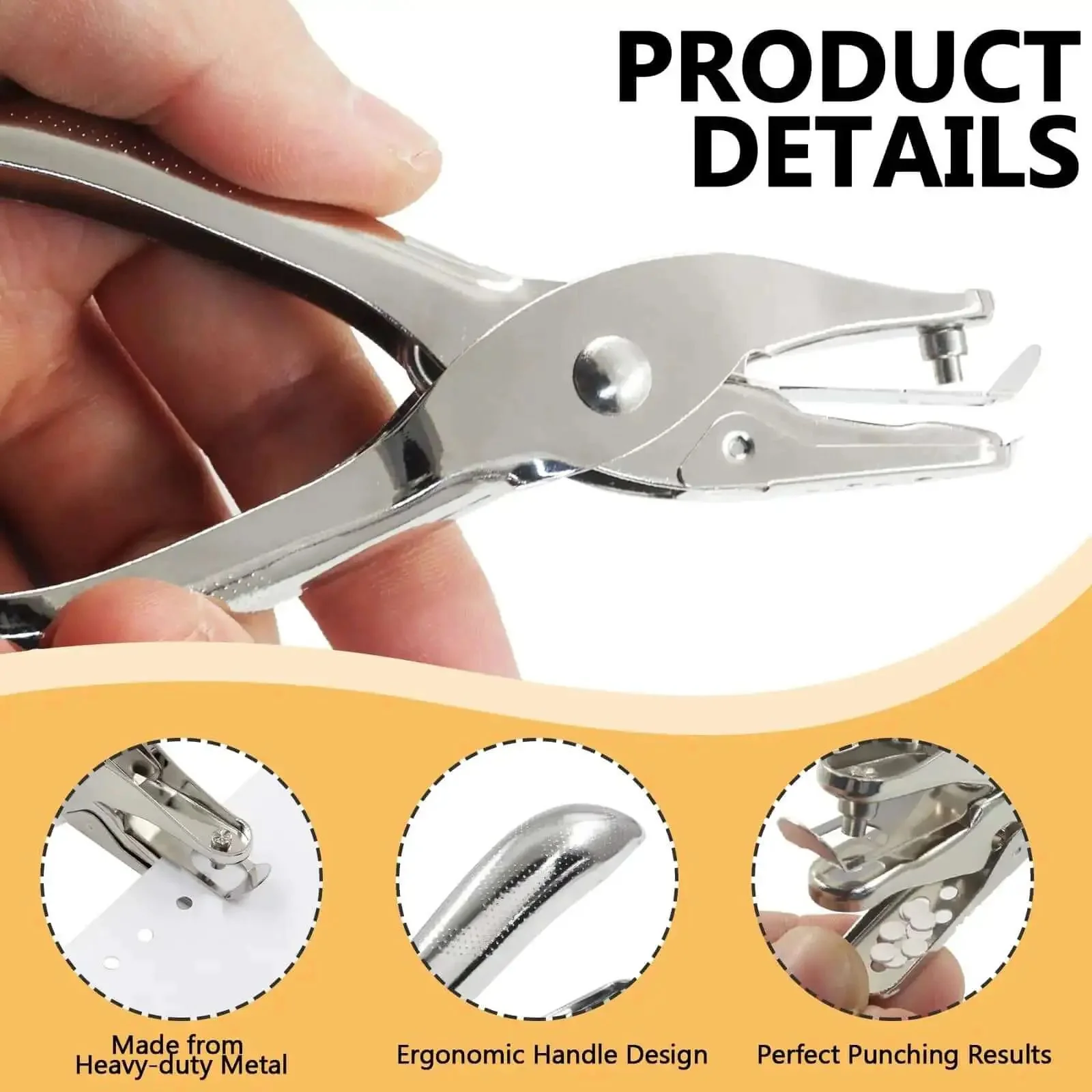 Two Pack One Eighth Inch Hole Puncher Mini Paper Punch Three Millimeter Circle Punch For Crafting Office Tags And DIY Cards Heavy Duty Metal Punch That Bites Through Thick Paper Perfect For Scrapbooking And Card Making - Image 4