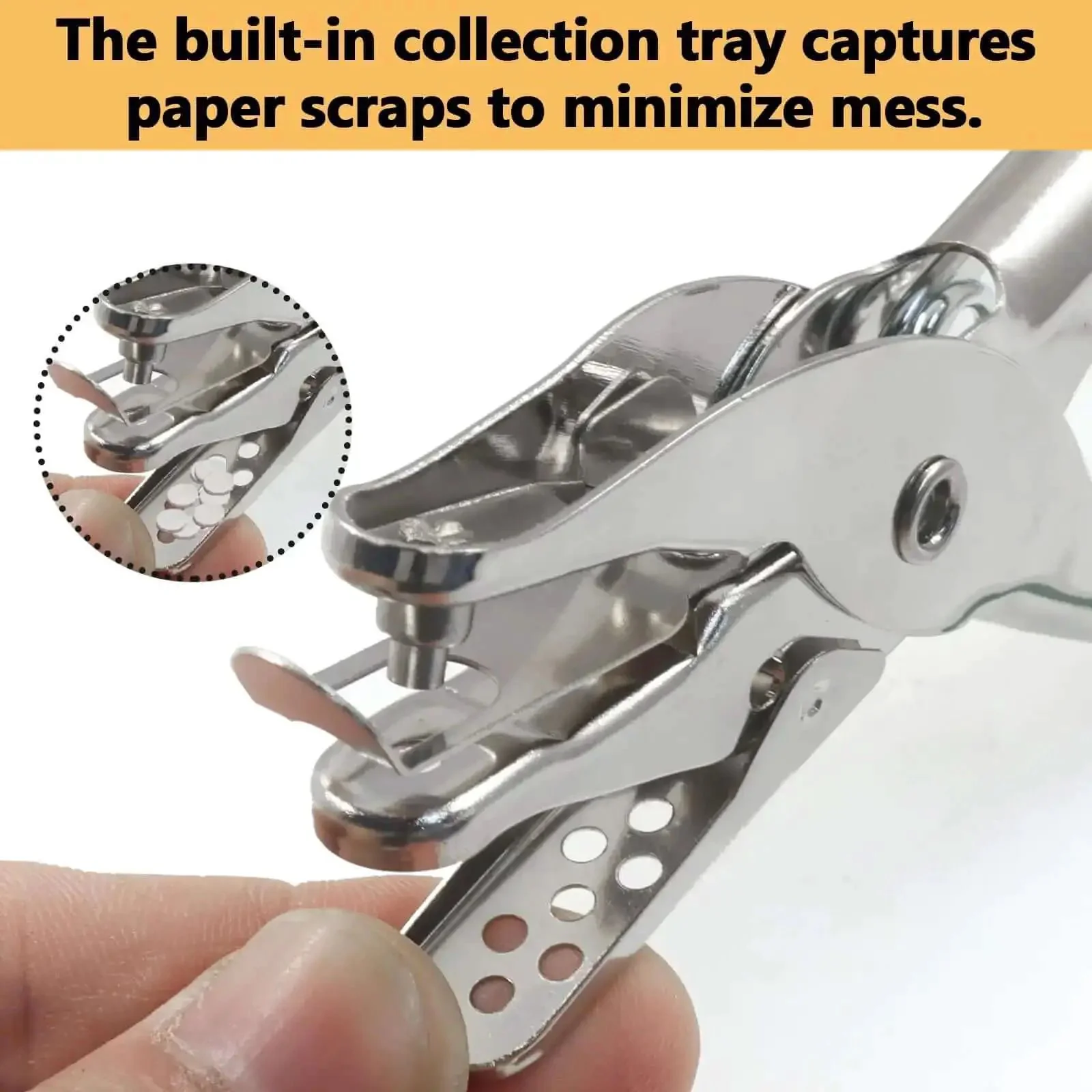 Two Pack One Eighth Inch Hole Puncher Mini Paper Punch Three Millimeter Circle Punch For Crafting Office Tags And DIY Cards Heavy Duty Metal Punch That Bites Through Thick Paper Perfect For Scrapbooking And Card Making - Image 5