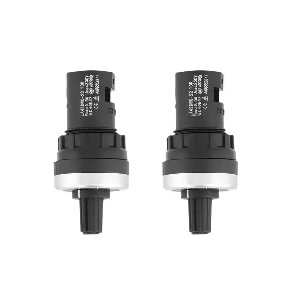 Two Pack Panel Mount 10K Potentiometer For VSD And VFD Rotary Variable Frequency Drive Tough As Nails Precise Resistance Control Rugged Plastic Housing Wear Resistant Shaft Great For Inverters And Motor Speed Control