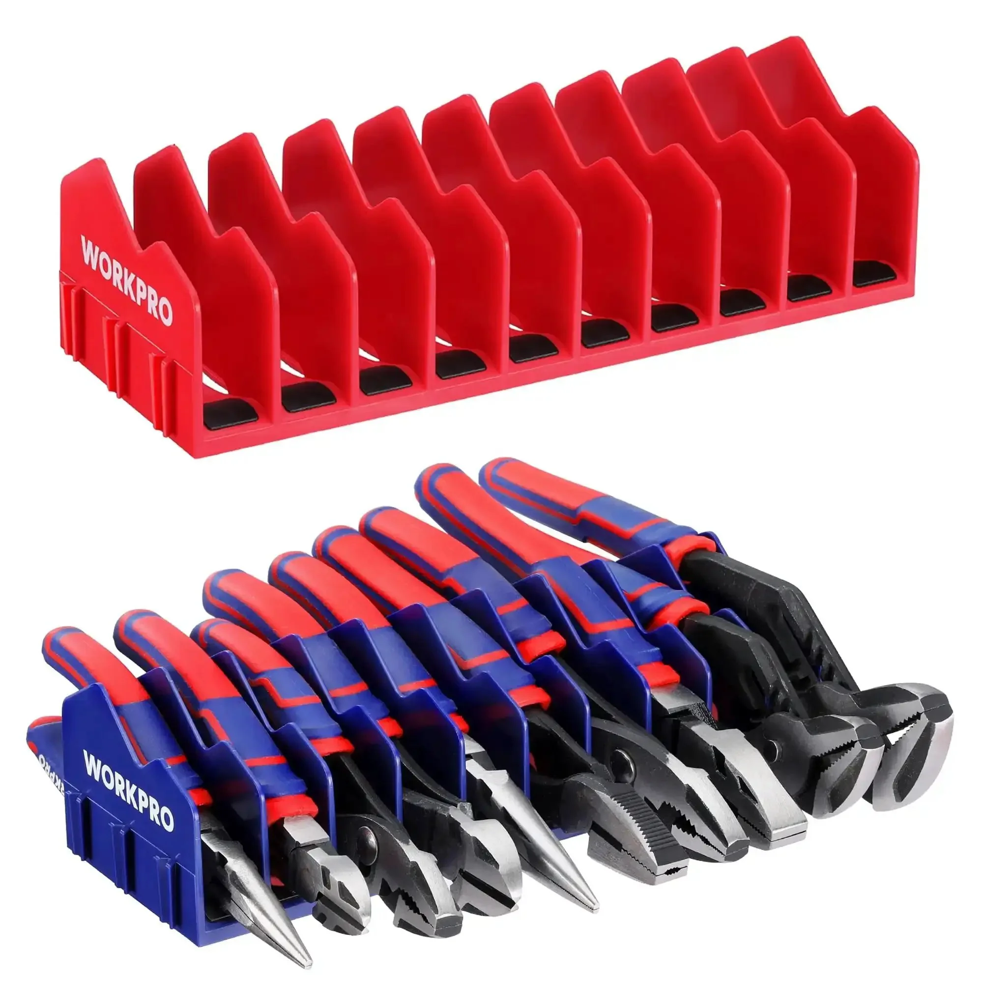 Two Pack Pliers Organizer Rack With No Slip Rubber Base 20 Slot Tool Box Organizer For Drawers And Cabinets Pliers Holder And Cutter Organizer All In One Durable Plastic Tool Storage Tray For Quick Grab And Go Organization