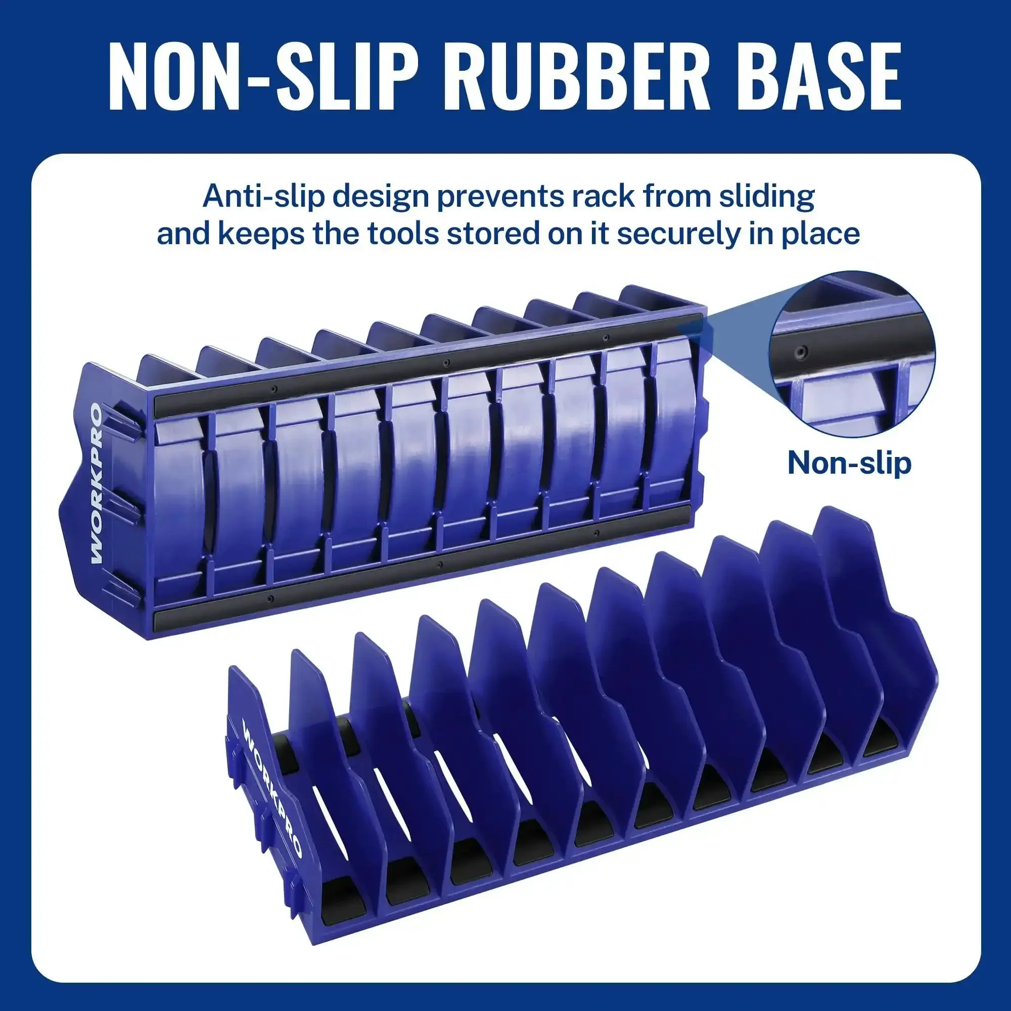 Two Pack Pliers Organizer Rack With No Slip Rubber Base 20 Slot Tool Box Organizer For Drawers And Cabinets Pliers Holder And Cutter Organizer All In One Durable Plastic Tool Storage Tray For Quick Grab And Go Organization - Image 5
