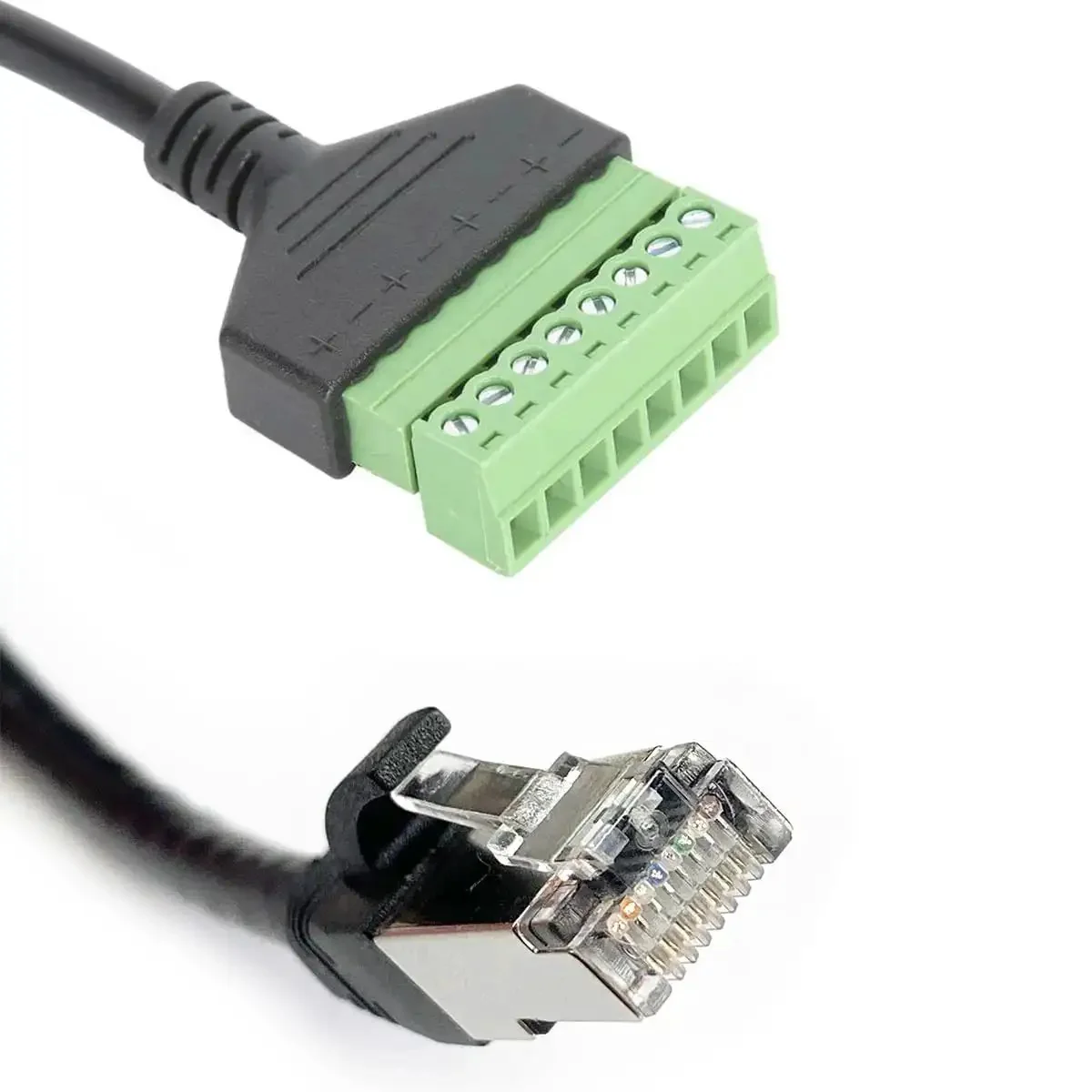 Two Pack RJ45 To 8 Pin Screw Terminal Block Adapter For Cat5 Cat6 Cat7 Ethernet Extender CCTV RJ45 Male Plug To 8 Pins Connector For Stable Network And Digital Internet Copper Wire - Image 8