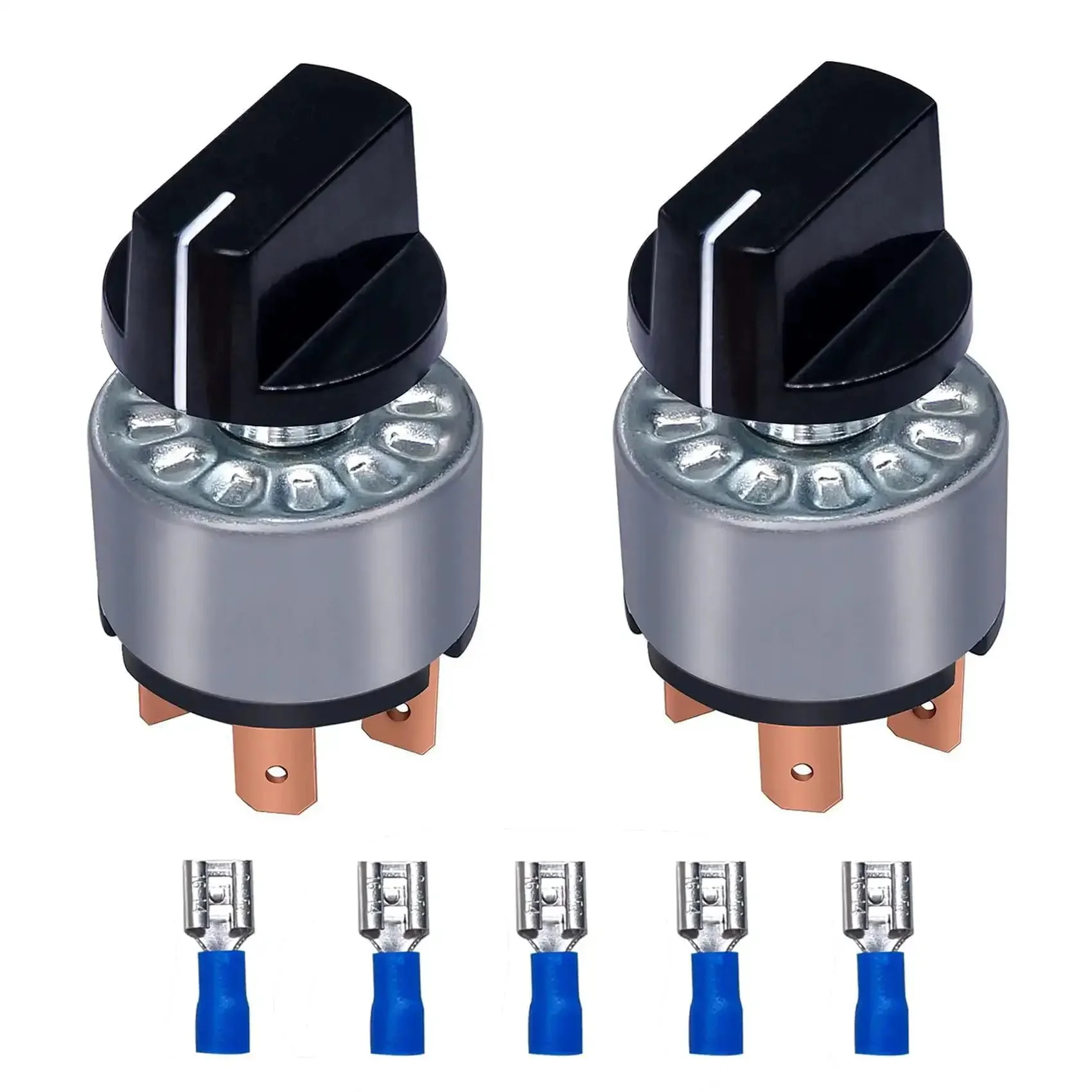 Two Pack Rotary Switch 4 Position 3 Speed Metal Fan Heater Speed Selector Switch 12A 250V With Female Terminals Heavy Duty Brass Contacts For DIY Projects Workhorse