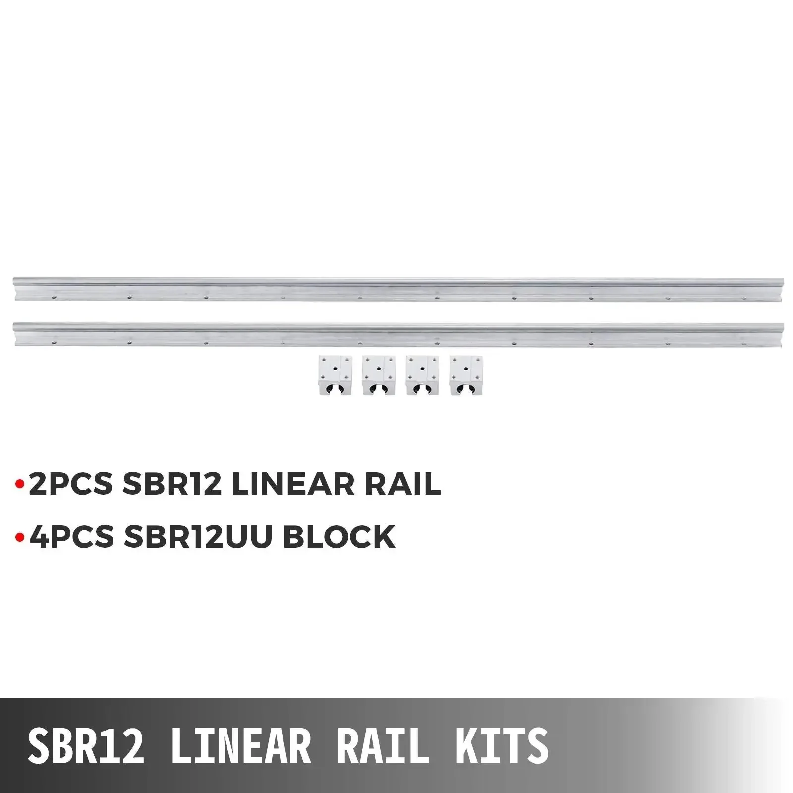 Two Pack SBR12 1000mm Linear Rail Kit With Four Carriage Blocks For CNC Machines And Automated Equipment, Heavy Duty Linear Guide Rails And Bearings Set, Smooth Glide Upgrade - Image 8