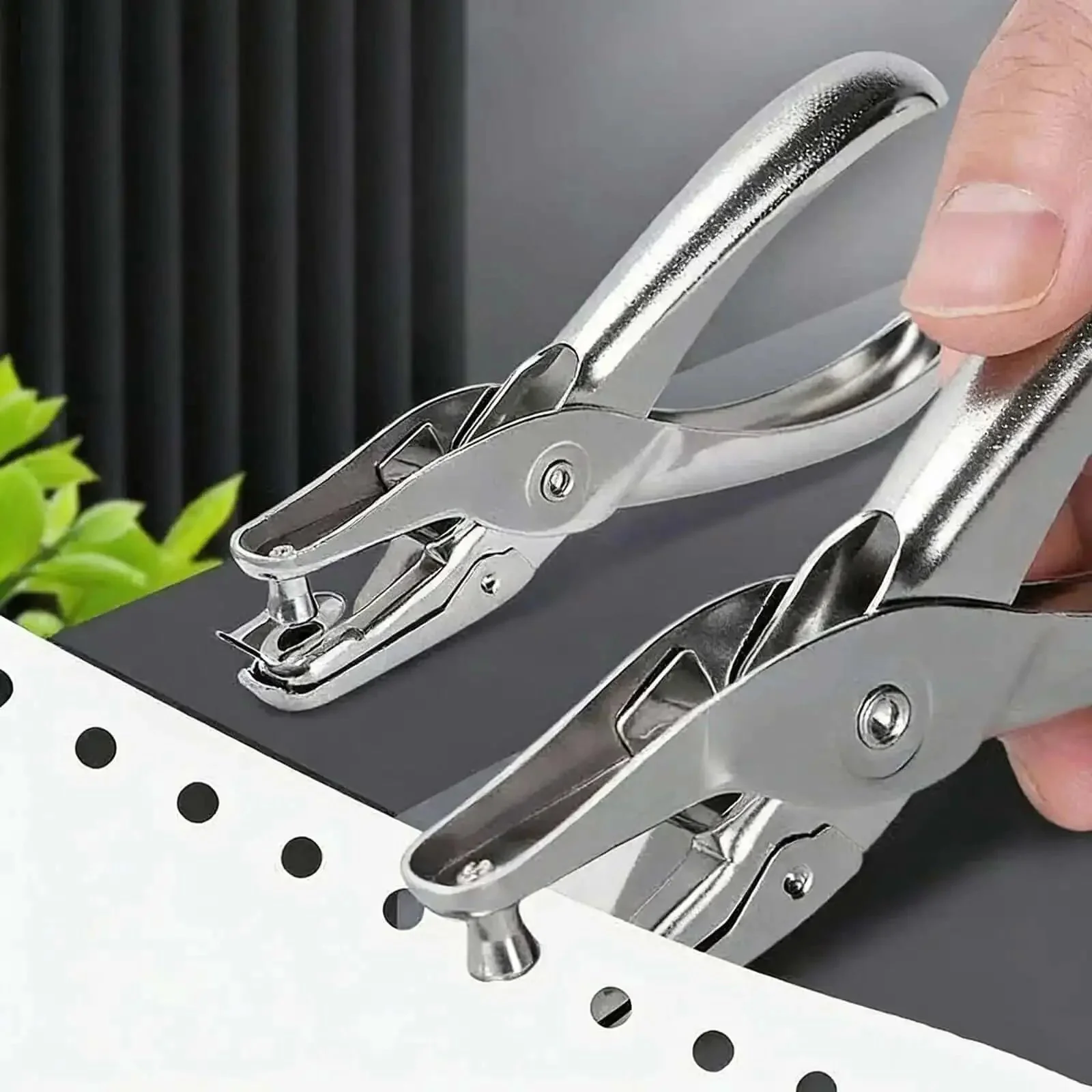 Two Pack Single Hole Puncher Metal Craft Hole Punch For Scrapbooking And Tickets 6 mm Hole Diameter Punches Up To 8 Sheets Ergonomic One Hand Use No Fuss Tool For Card Making And DIY Projects - Image 4