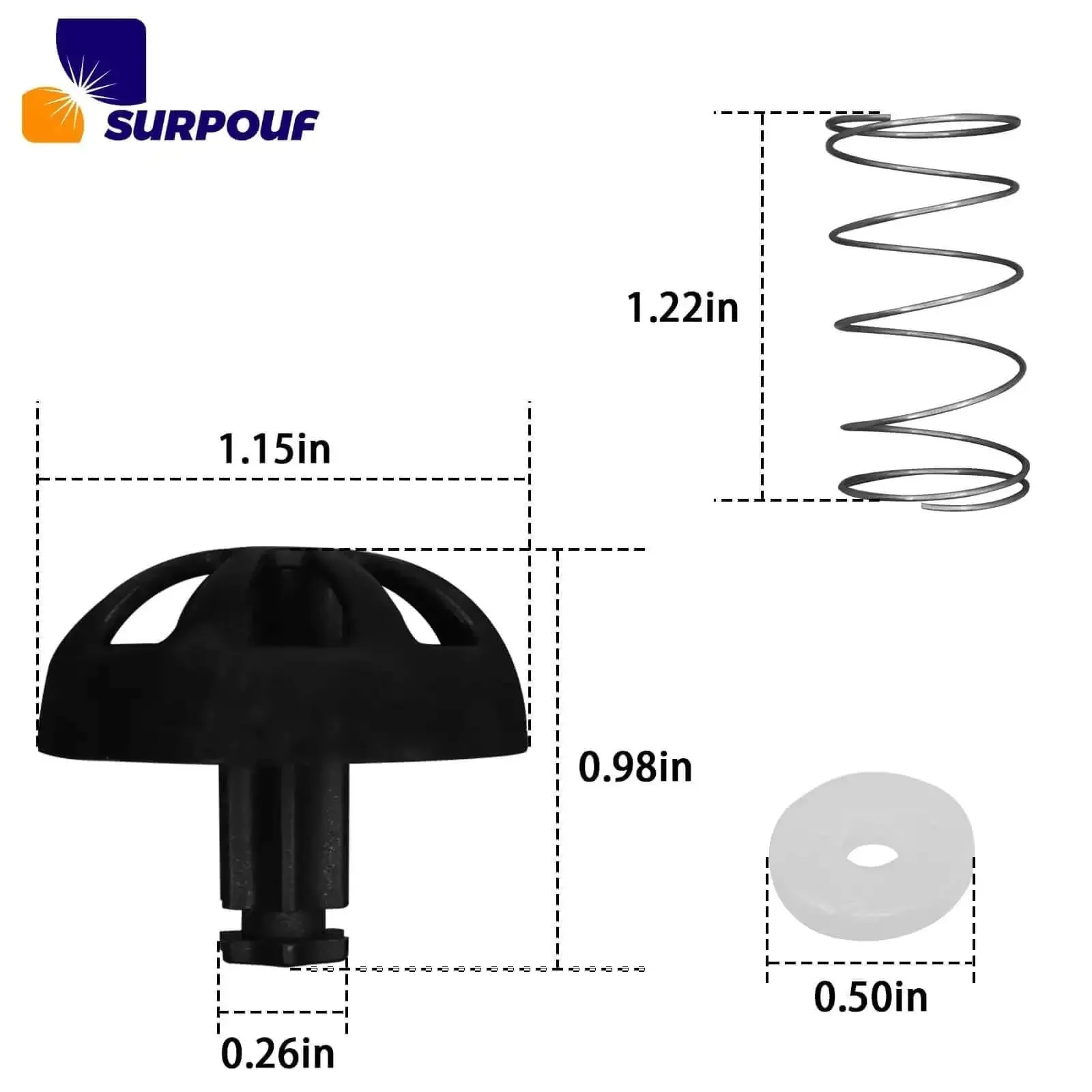 Two Pack Spring Loaded Brew Basket Stopper Kit For Universal Coffee Machines, Replacement Parts Compatible With 990117900 And 990237500, No Fuss Easy Install, Durable Coffee Maker Accessory For Home Brews And Quick Fix - Image 7