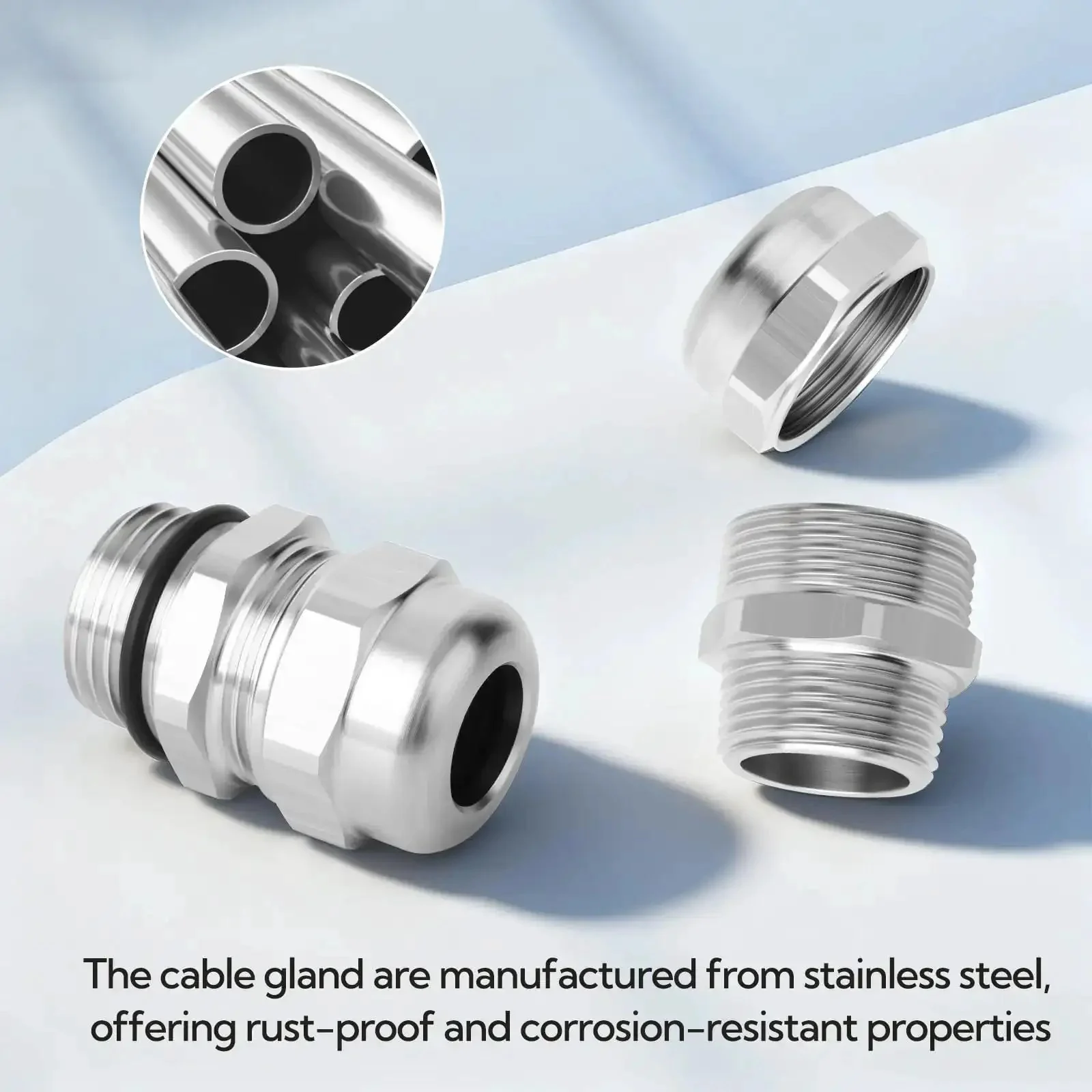 Two Pack Stainless Steel Cable Gland Quarter Inch NPT Waterproof And Rust Proof Adjustable Cable Gland Protectors For 3-6mm Wires Easy Install Heavy Duty Seal For Outdoor Motors Panels And Junction Boxes - Image 7