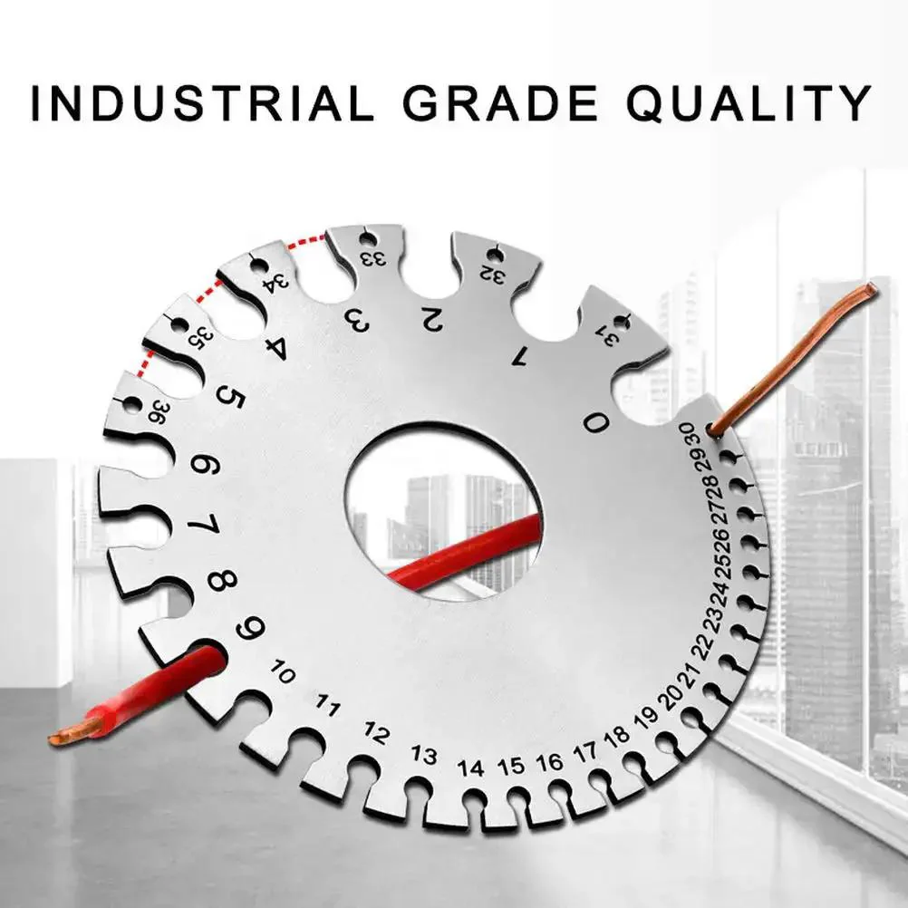 Two Pack Stainless Steel Thickness Gauges, Wire Gauge Measuring Tool Set For Wires, Sheets, And Cables, Dual Sided Round Gauge And Metal Sheet Gauge, Rust Resistant, Easy Readout, Ideal For Welding And Fabrication - Image 2