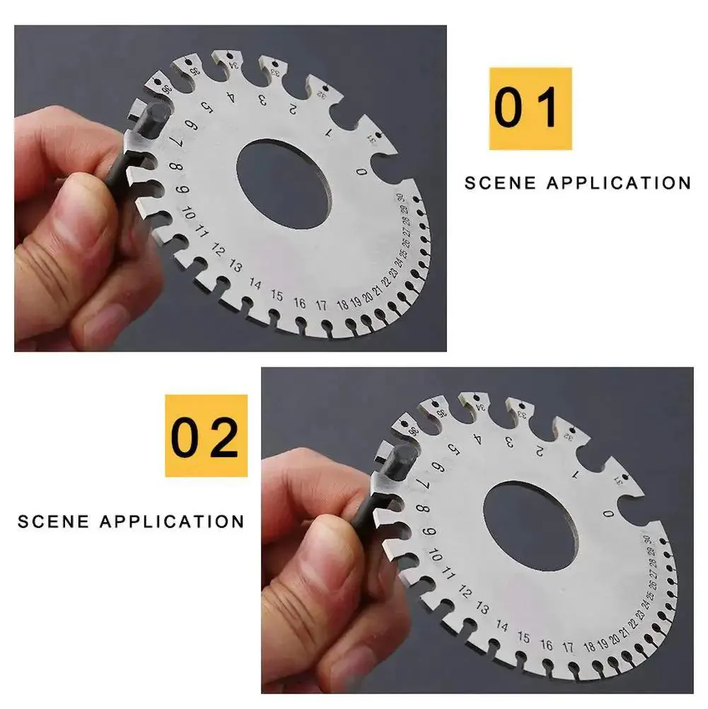Two Pack Stainless Steel Thickness Gauges, Wire Gauge Measuring Tool Set For Wires, Sheets, And Cables, Dual Sided Round Gauge And Metal Sheet Gauge, Rust Resistant, Easy Readout, Ideal For Welding And Fabrication - Image 4