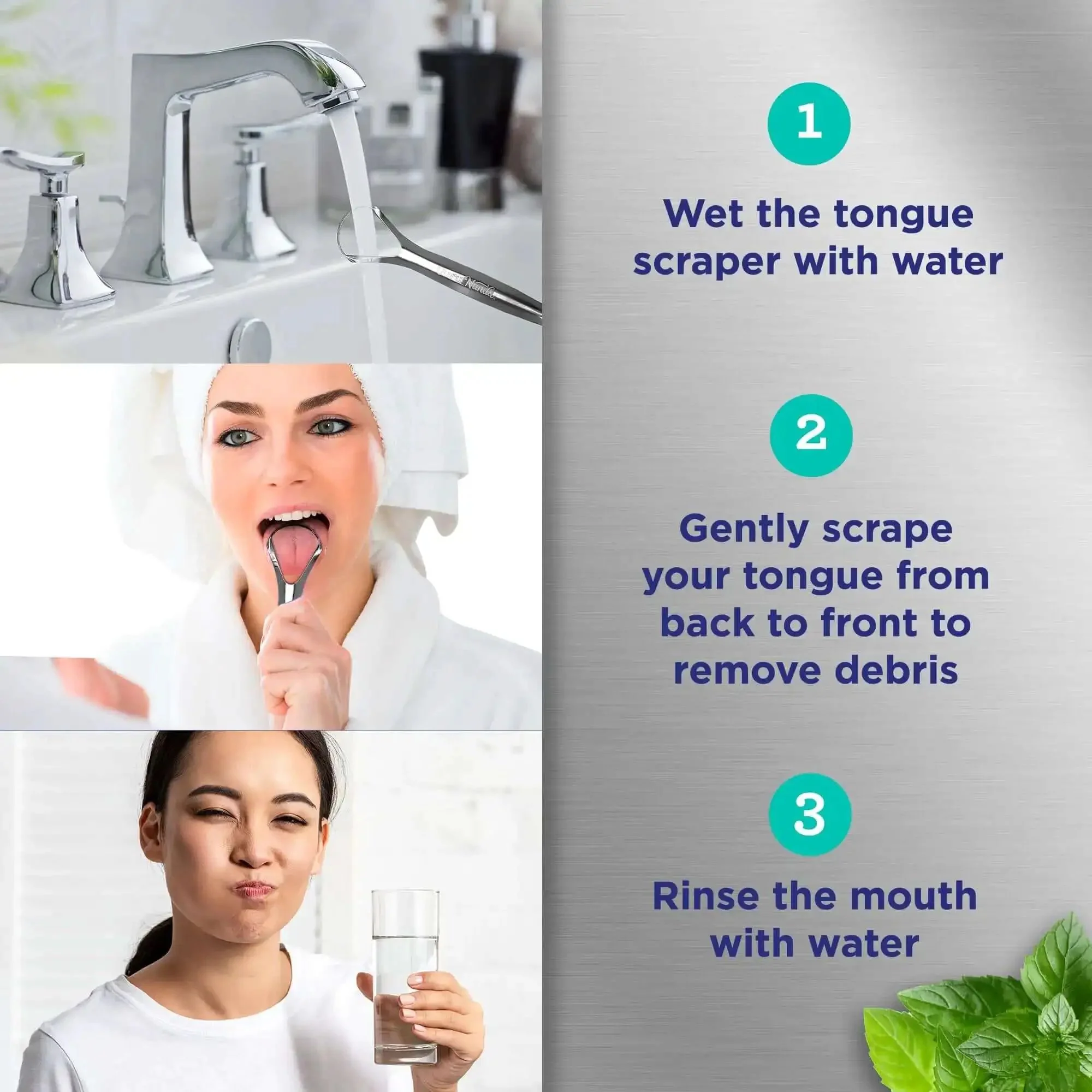 Two Pack Stainless Steel Tongue Scraper For Adults With Travel Case No Fuss 420 Medical Grade Tongue Cleaner For Fresh Breath And Total Oral Care Easy To Use Durable Bacteria Resistant Design - Image 4
