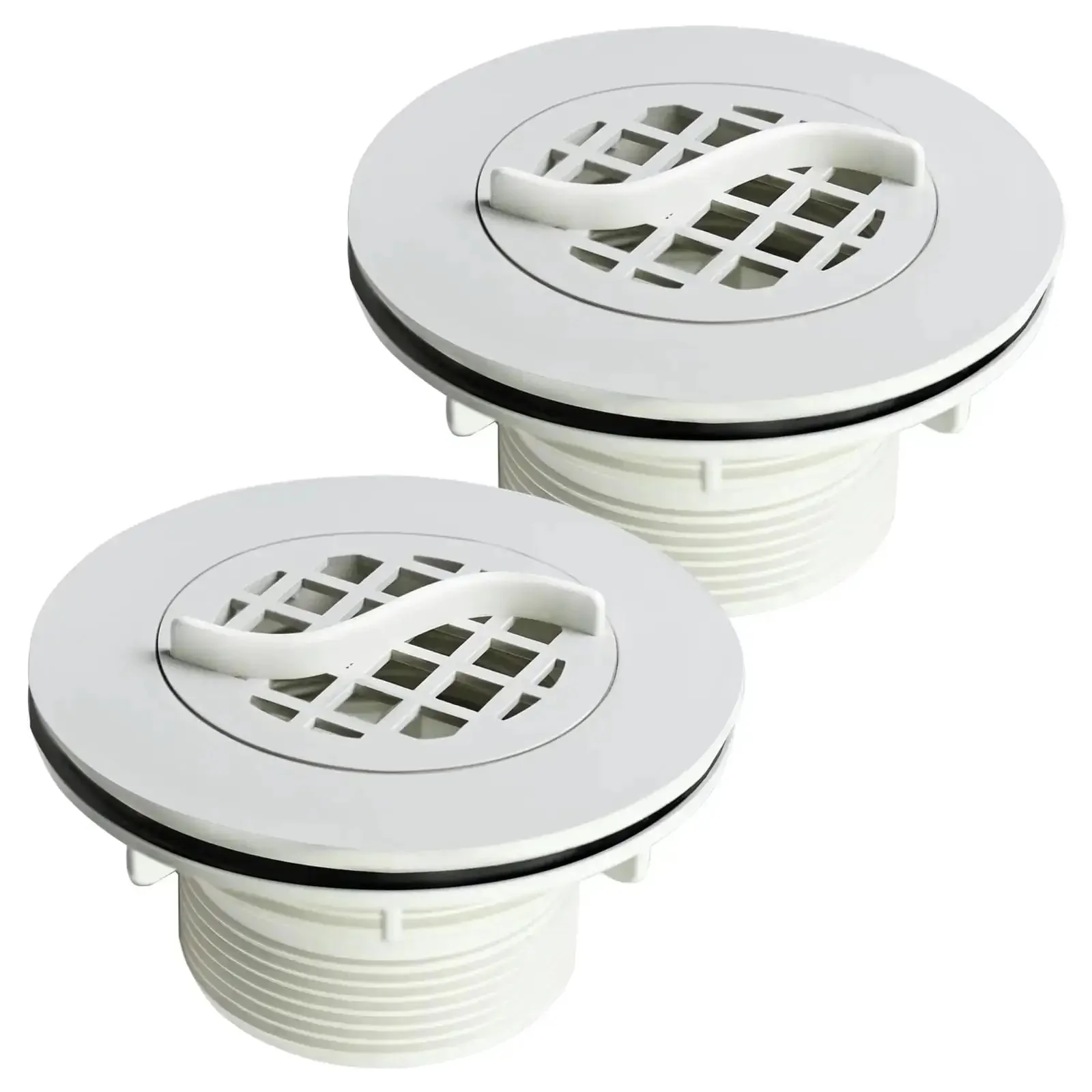 Two Pack Threaded Inlet Strainer Kit For Intex Filter Pumps With One And A Half Inch Hoses Includes Rubber Washer And Strainer Nut Keeps Leaves And Debris Out While Smoothing Water Flow For Stock Tank Pools And Above Ground Pools