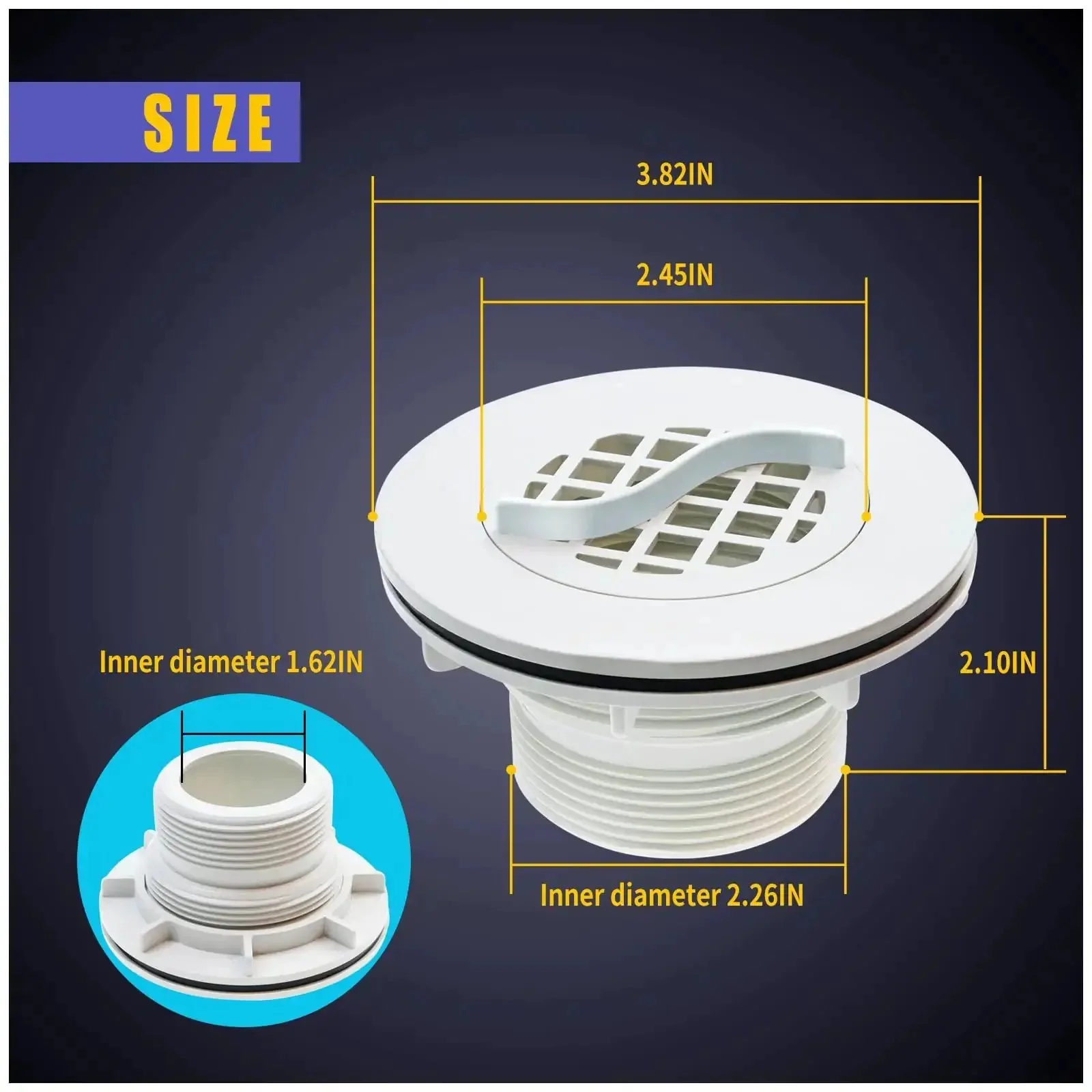 Two Pack Threaded Inlet Strainer Kit For Intex Filter Pumps With One And A Half Inch Hoses Includes Rubber Washer And Strainer Nut Keeps Leaves And Debris Out While Smoothing Water Flow For Stock Tank Pools And Above Ground Pools - Image 6