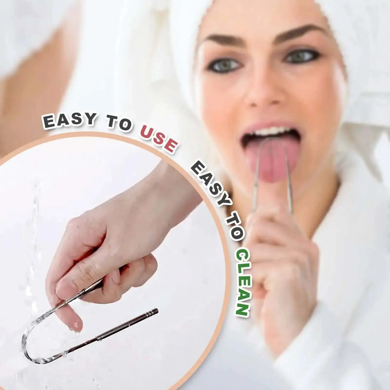 Two Pack Tongue Scrapers Made From 304 Stainless Steel For Adults And Kids, Pro Oral Care Tool To Beat Bad Breath And Keep Breath Fresh, Smooth Edges, Safe On Tongue, Easy To Clean And Reuse - Image 3