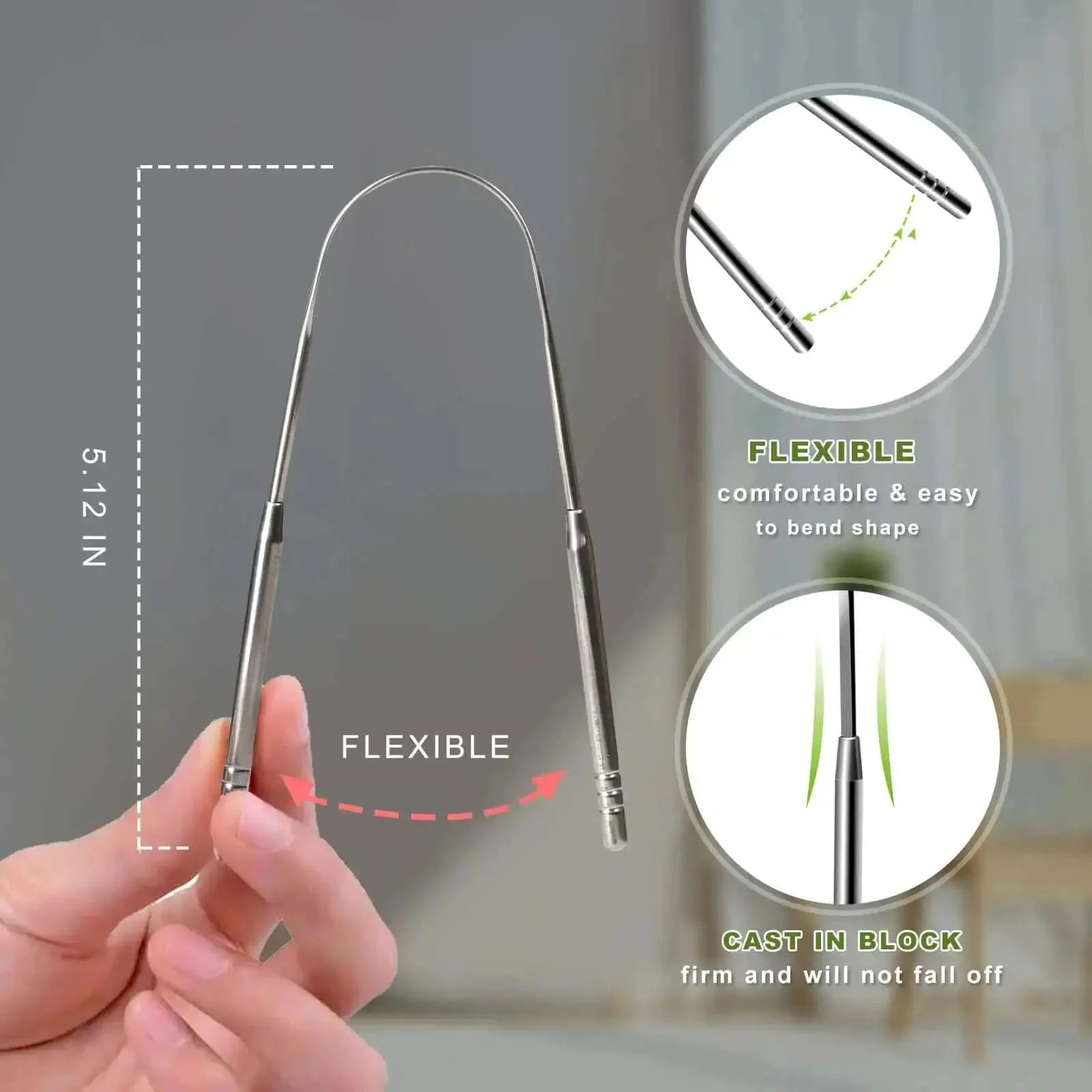 Two Pack Tongue Scrapers Made From 304 Stainless Steel For Adults And Kids, Pro Oral Care Tool To Beat Bad Breath And Keep Breath Fresh, Smooth Edges, Safe On Tongue, Easy To Clean And Reuse - Image 4