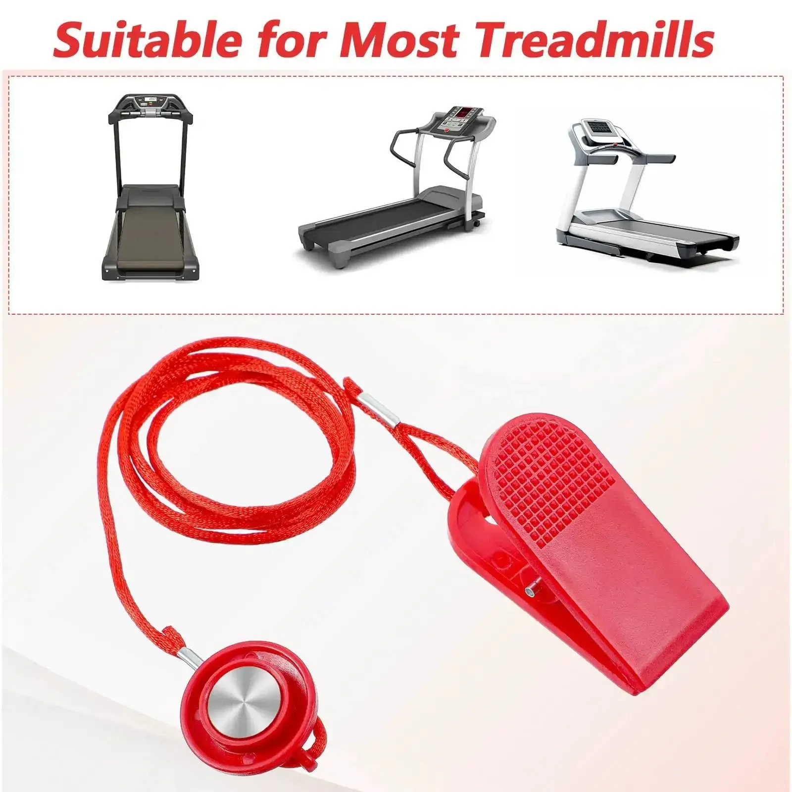 Two Pack Treadmill Magnetic Safety Keys Universal Round Emergency Stop Switch Replacement For Most Treadmills And Running Machines Durable ABS Plastic Key Fob For Easy Reset And Quick Reuse - Image 5