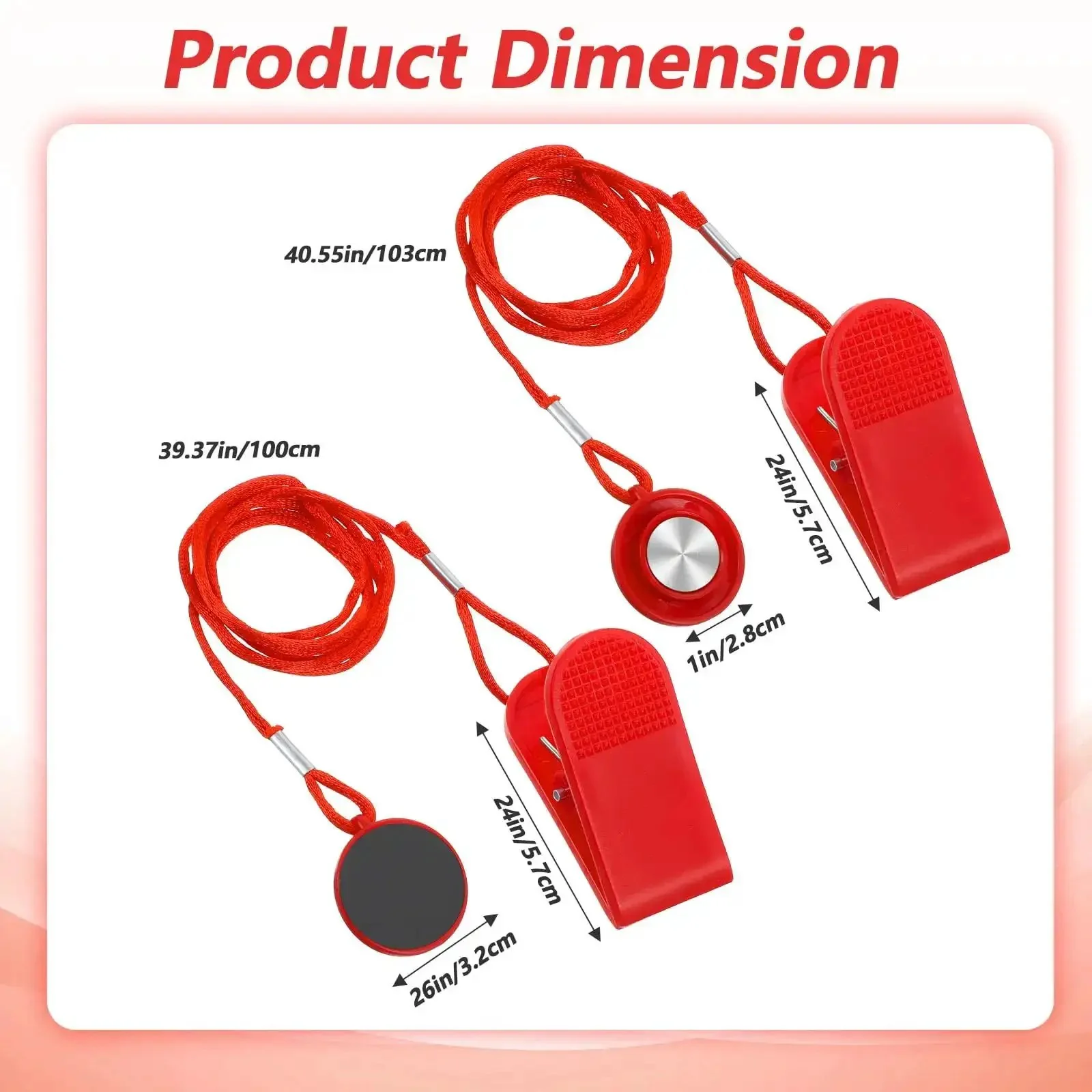 Two Pack Treadmill Magnetic Safety Keys Universal Round Emergency Stop Switch Replacement For Most Treadmills And Running Machines Durable ABS Plastic Key Fob For Easy Reset And Quick Reuse - Image 7