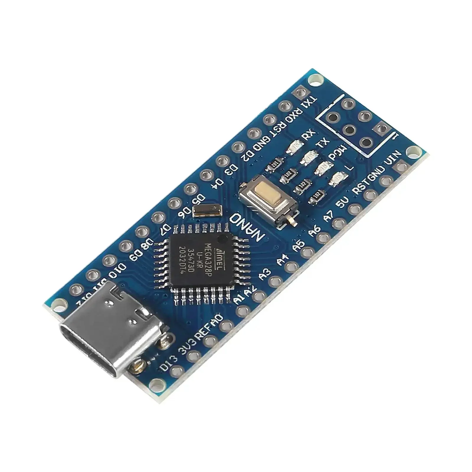 Two Pack Type C USB Nano 3.0 Board With ATmega328P CH340, 5V 16MHz, Arduino Nano Compatible, USB Driver Ready, V3.0, Auto Power Source Select, Supports 5V 12V External Power - Image 3