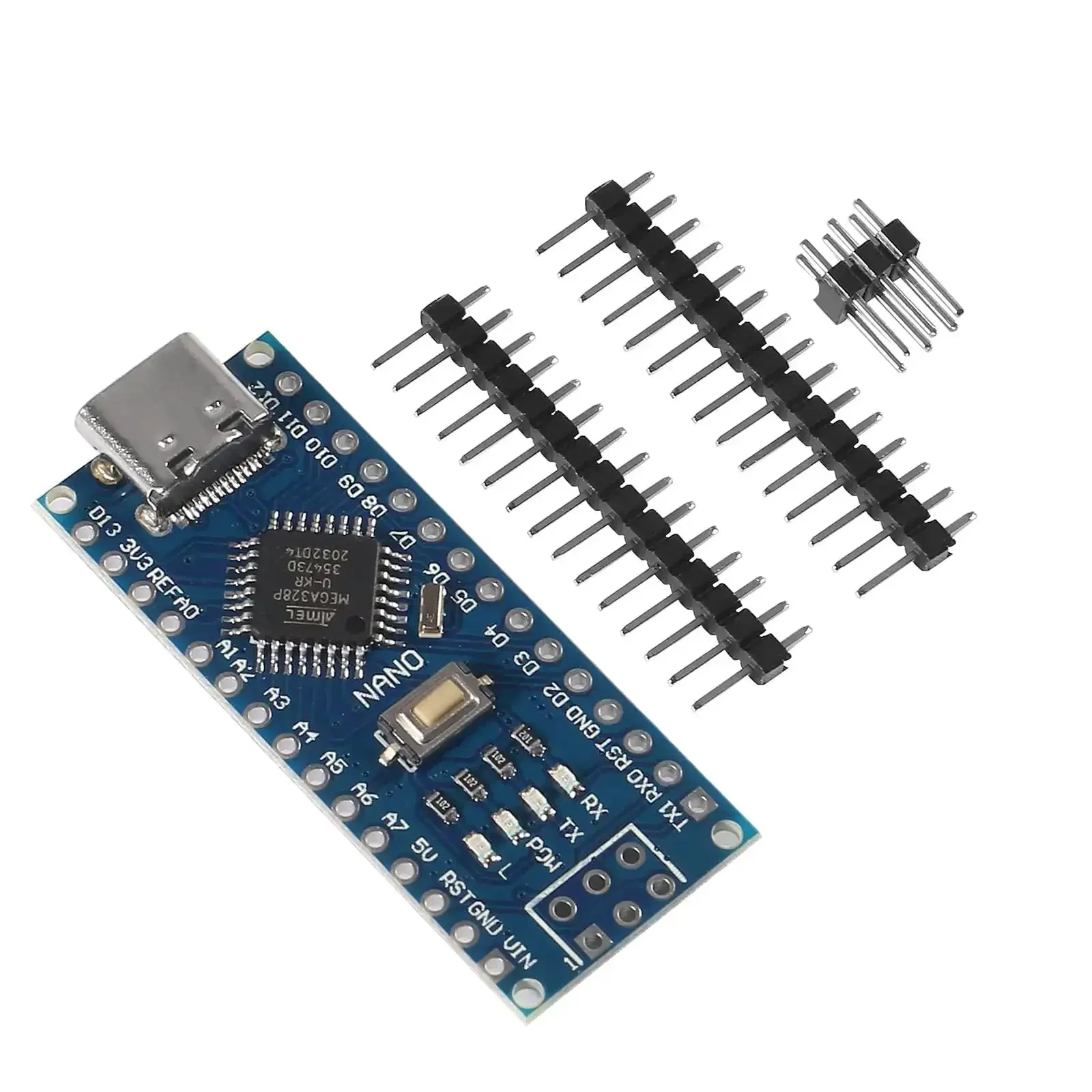 Two Pack Type C USB Nano 3.0 Board With ATmega328P CH340, 5V 16MHz, Arduino Nano Compatible, USB Driver Ready, V3.0, Auto Power Source Select, Supports 5V 12V External Power - Image 7