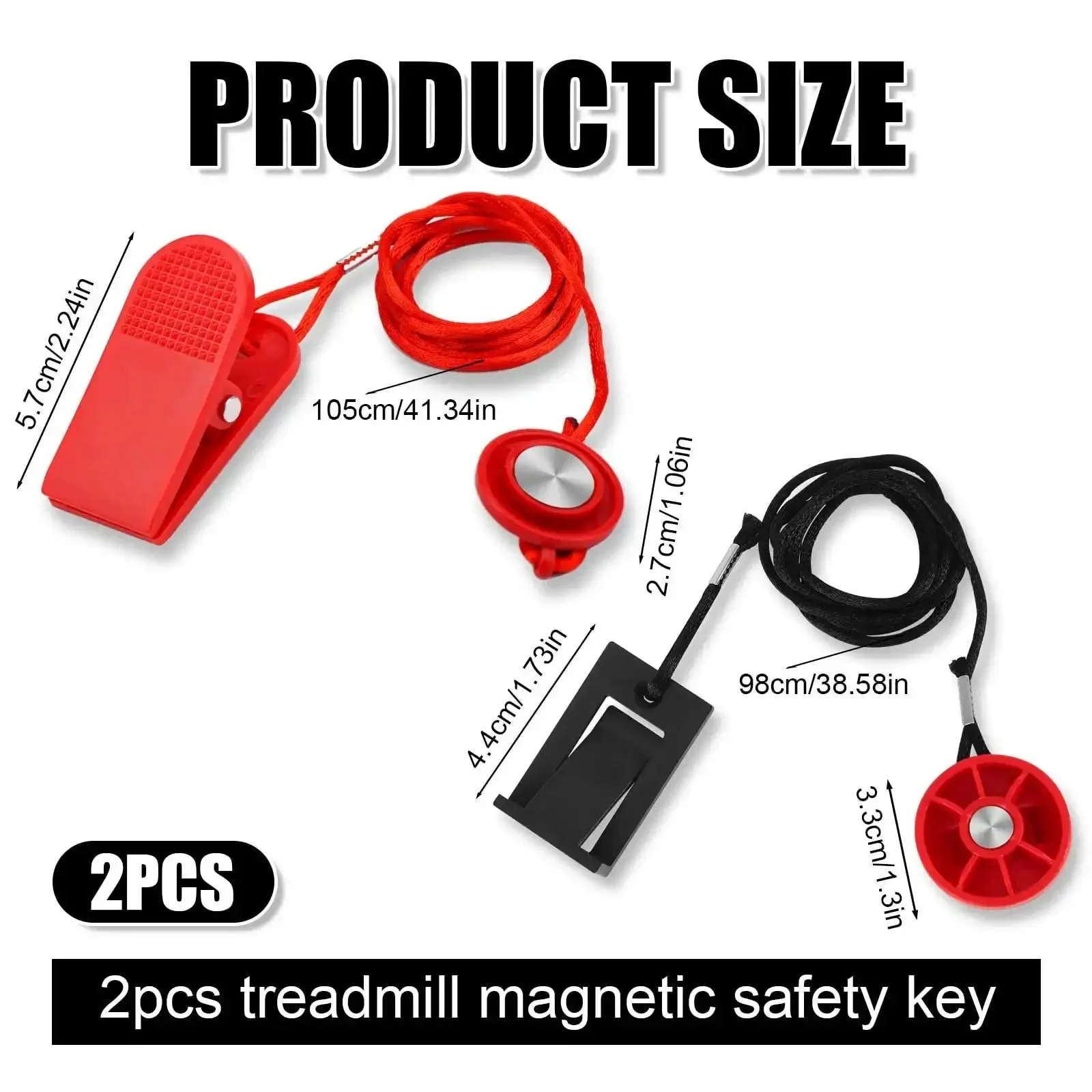 Two Pack Universal Treadmill Magnetic Safety Keys With Emergency Stop Lock For Most Running Machines, Durable ABS Construction, Strong Magnets, Easy Snap In For Quick Reset, Ideal Spare Or Replacement Set For Everyday Workouts - Image 7