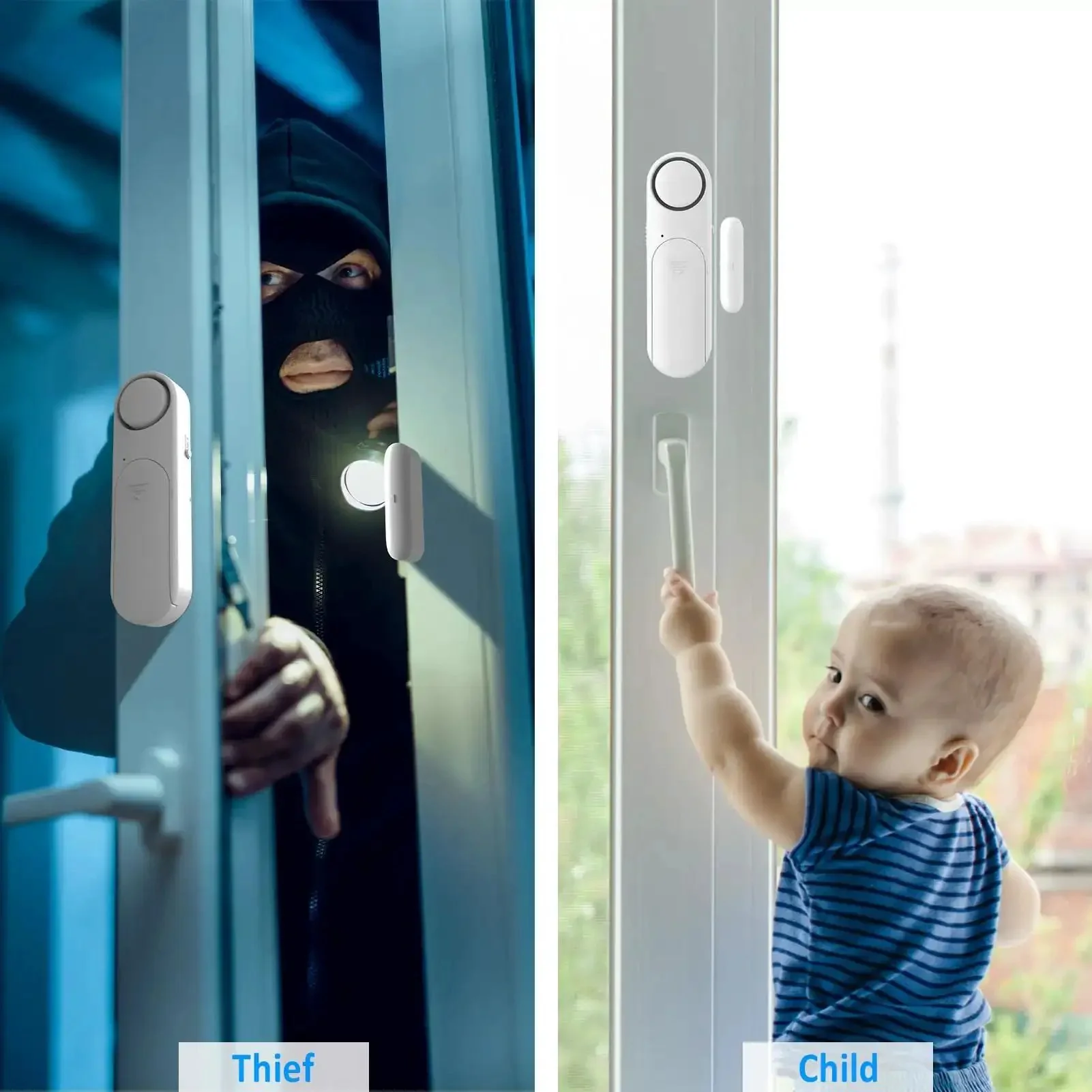 Two Pack Window And Door Alarm Kit With Remote For Home Safety And Dementia Care, Wireless Door Sensor Delivers 90dB Or 120dB Alerts, Easy Install For House, Bedroom Or Apartment Security - Image 4