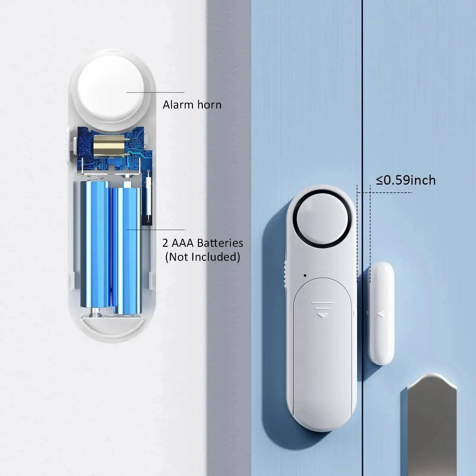 Two Pack Window And Door Alarm Kit With Remote For Home Safety And Dementia Care, Wireless Door Sensor Delivers 90dB Or 120dB Alerts, Easy Install For House, Bedroom Or Apartment Security - Image 5
