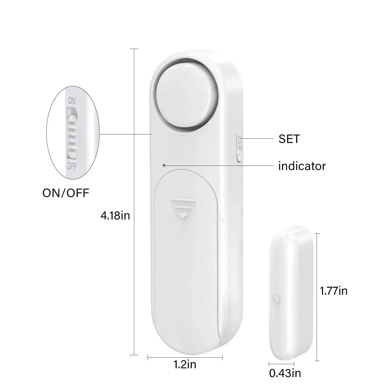 Two Pack Window And Door Alarm Kit With Remote For Home Safety And Dementia Care, Wireless Door Sensor Delivers 90dB Or 120dB Alerts, Easy Install For House, Bedroom Or Apartment Security - Image 7