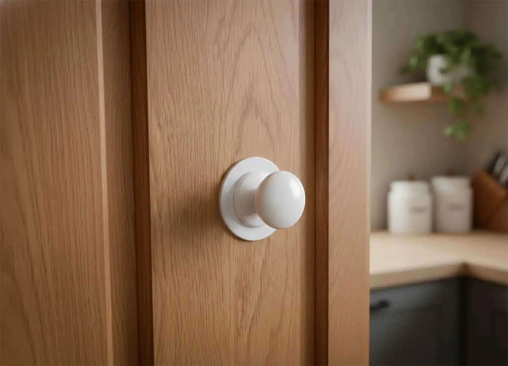 Two Pack XL White Bi Fold Closet Dummy Doorknobs With Wide Backplate For Wardrobe Dresser Kitchen Cabinets Passage Hardware For Bifold Doors And Sideboard Drawers - Image 3