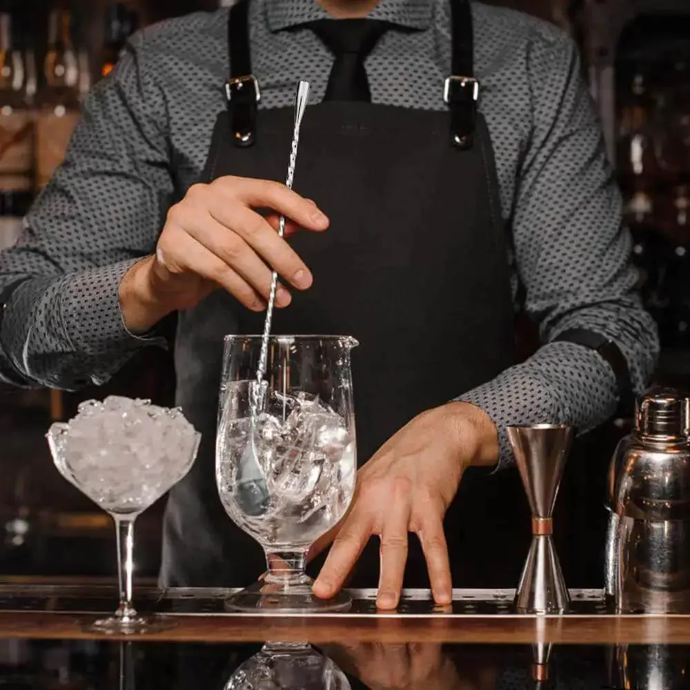 Two Piece 12 Inch Stainless Steel Bar Spoon Set For Cocktails With Mirror Polished 18 8 Handle Go To Pro Grade Long Bar Stirring Spoons For Precise Mixing Durable Bartending Tools - Image 2