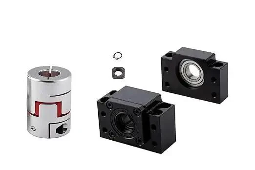 Two Piece 16mm Ball Screw Kit SFU1610 RM1610 Anti Backlash With Nut BK BF12 Bearing End Supports And Flexible Coupler Pro Grade Heavy Duty 31.5 Inches 800mm Length 10mm Lead - Image 7