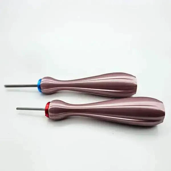 Two Piece Bead Roller Quilling Tool Kit With Slotted Winding Pins In One Eighth Inch And Three Thirty Second Inch Bright Stainless Steel Pink Pearl Silk Handle For Paper Jewelry Making