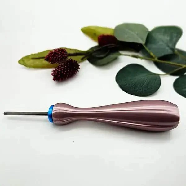 Two Piece Bead Roller Quilling Tool Kit With Slotted Winding Pins In One Eighth Inch And Three Thirty Second Inch Bright Stainless Steel Pink Pearl Silk Handle For Paper Jewelry Making - Image 6