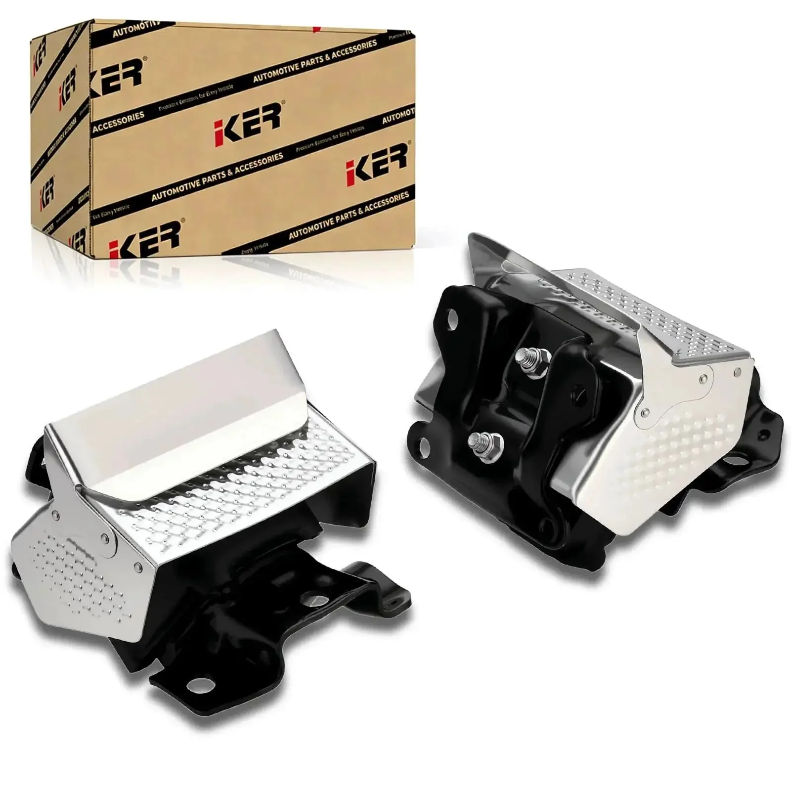 Two Piece Engine Motor Mount Kit With Heat Shield Right And Left Trans Mount Replacement For GM Trucks And SUVs 2007 2014 Includes OEM Compatible Part Numbers 15854941 A5365HY 15837373 15837375