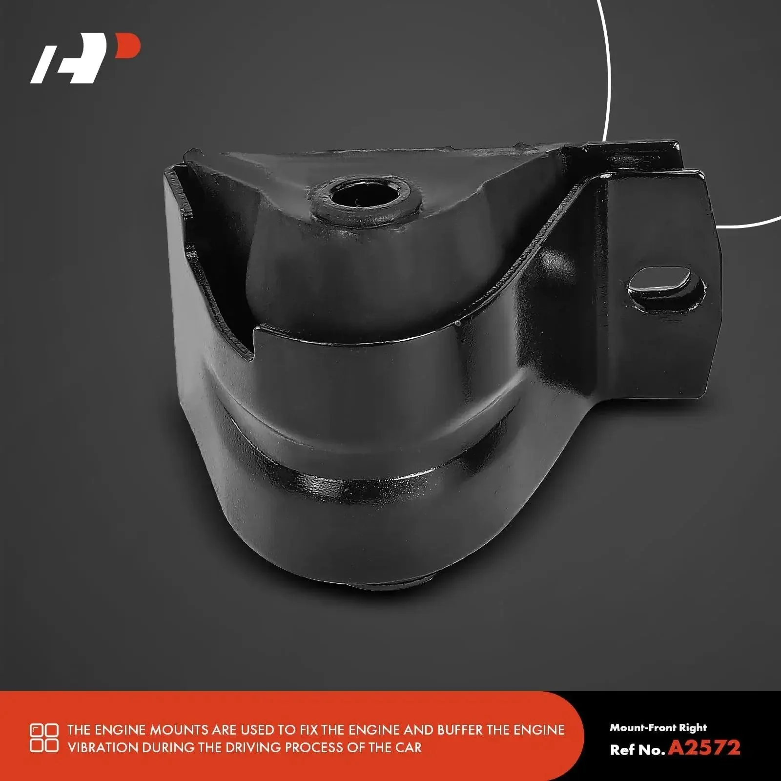 Two Piece Front Engine Motor Mount Set For Jeep Wrangler 1991-1995, Cherokee 1987-2001, Comanche 1987-1992, Wagoneer 1987-1990, 4.0L 4.2L Engine Mounts Replaces 52019201AB - Image 5