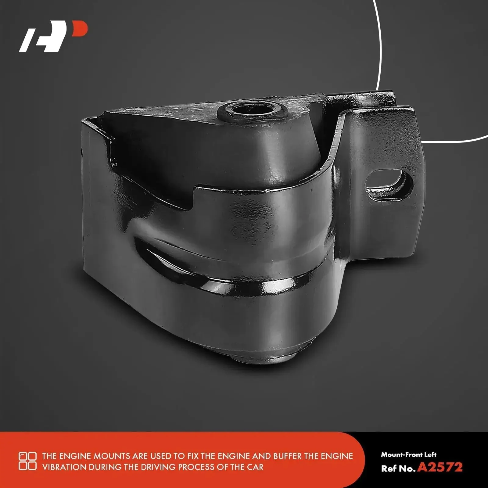 Two Piece Front Engine Motor Mount Set For Jeep Wrangler 1991-1995, Cherokee 1987-2001, Comanche 1987-1992, Wagoneer 1987-1990, 4.0L 4.2L Engine Mounts Replaces 52019201AB - Image 6