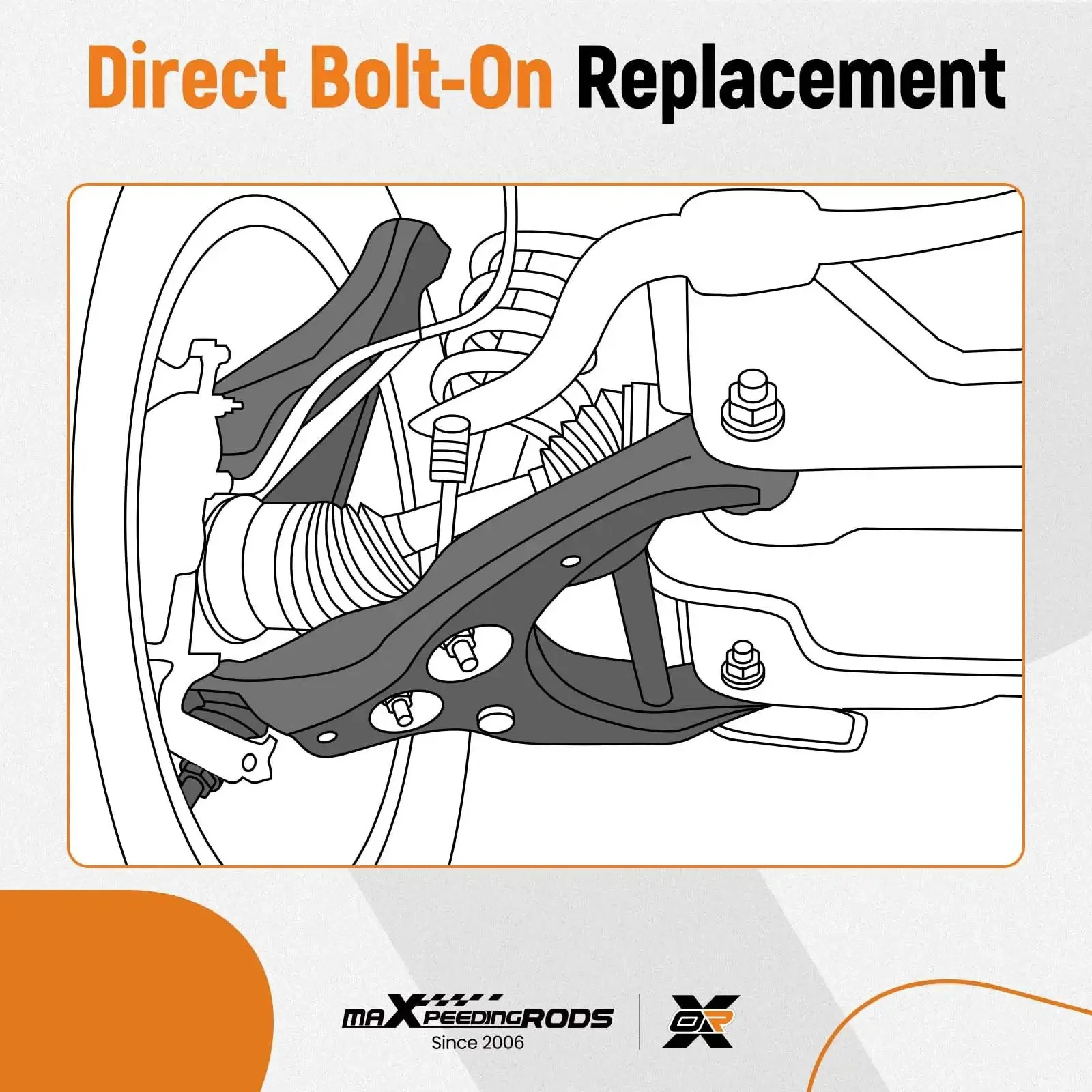 Two Piece Front Lower Control Arm With Ball Joint Kit For Subaru Forester 2009 2013 And Subaru Impreza WRX 2011 2014 Direct Fit Suspension Replacement With Ball Joint MS801051 MS801052 - Image 7