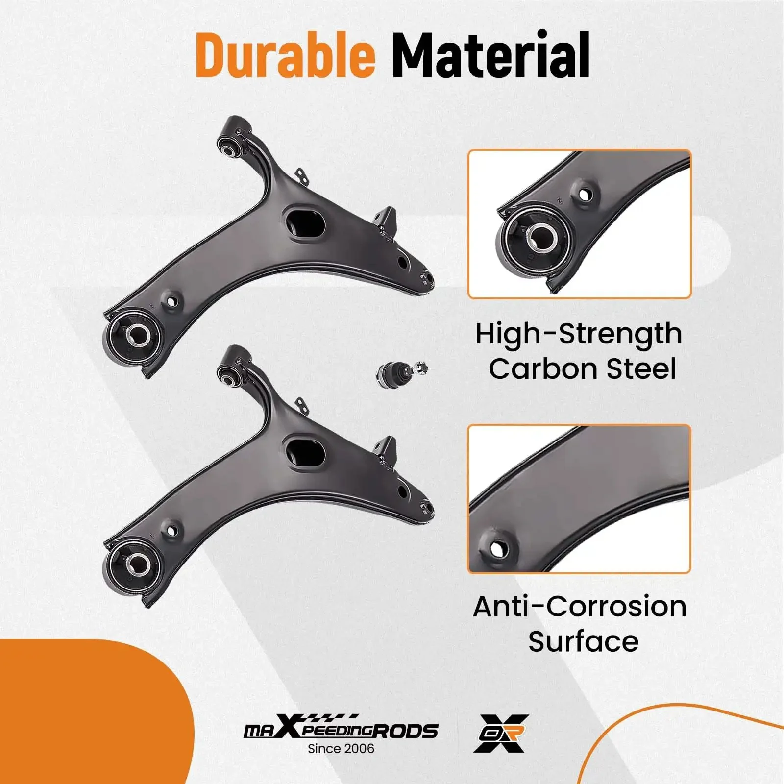 Two Piece Front Lower Control Arm With Ball Joint Kit For Subaru Forester 2009 2013 And Subaru Impreza WRX 2011 2014 Direct Fit Suspension Replacement With Ball Joint MS801051 MS801052 - Image 9