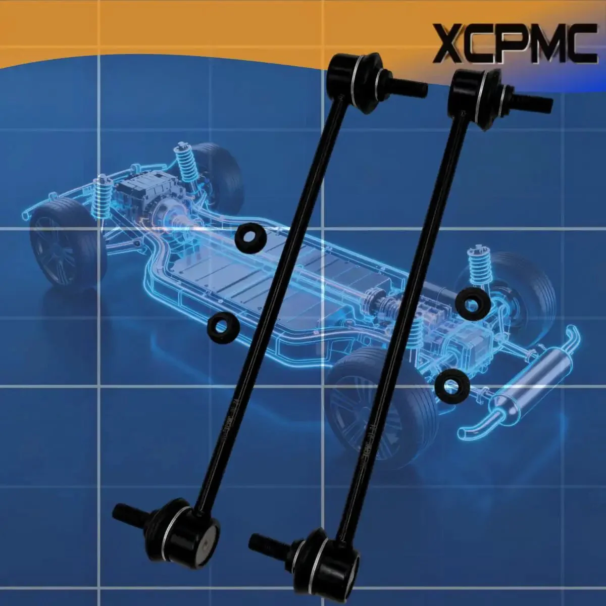 Two Piece Front Sway Bar End Link Kit For Left And Right Sides, Heavy Duty Suspension Stabilizer Links, Replaces K750719, Fits Pontiac Vibe Scion Tc Toyota Corolla Matrix Prius 2003-2019 - Image 2