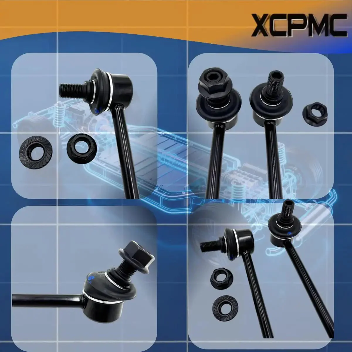 Two Piece Front Sway Bar End Link Kit For Left And Right Sides, Heavy Duty Suspension Stabilizer Links, Replaces K750719, Fits Pontiac Vibe Scion Tc Toyota Corolla Matrix Prius 2003-2019 - Image 7