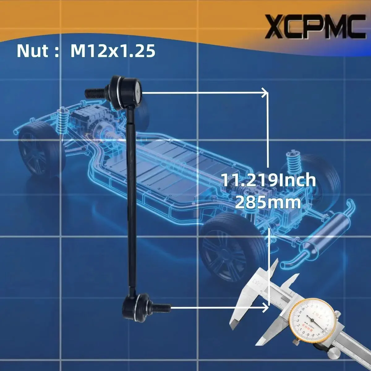 Two Piece Front Sway Bar End Link Kit For Left And Right Sides, Heavy Duty Suspension Stabilizer Links, Replaces K750719, Fits Pontiac Vibe Scion Tc Toyota Corolla Matrix Prius 2003-2019 - Image 8