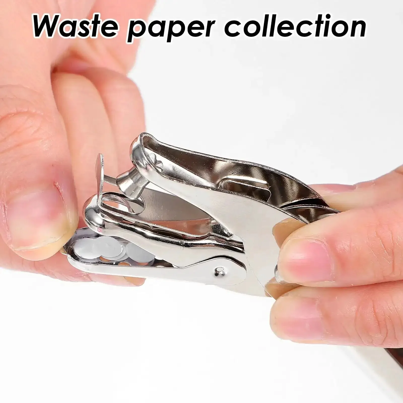 Two Piece Handheld Hole Punch Set With One Quarter Inch And One Eighth Inch Circle Punches For Greeting Cards Invitations DIY Crafts Tags Tickets Mini Metal Hole Punchers For Home Office School - Image 4